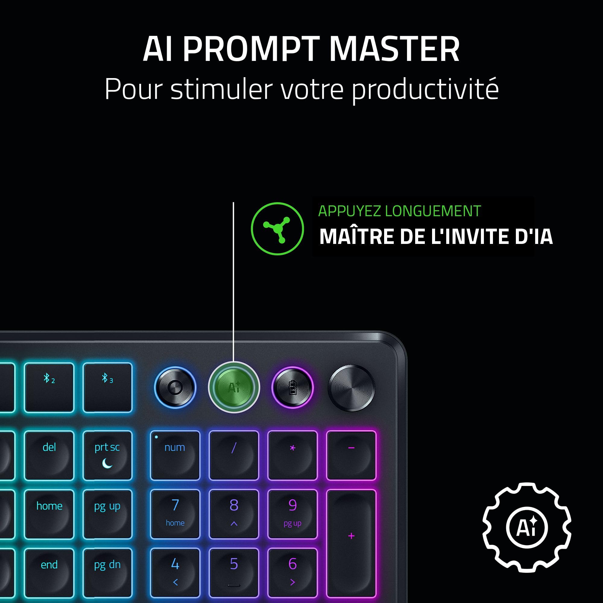 razer-pro-type-ergo-clavier-ergonomique-sans-fil-rgb-deux-parties-avec-ai-prompt image 5