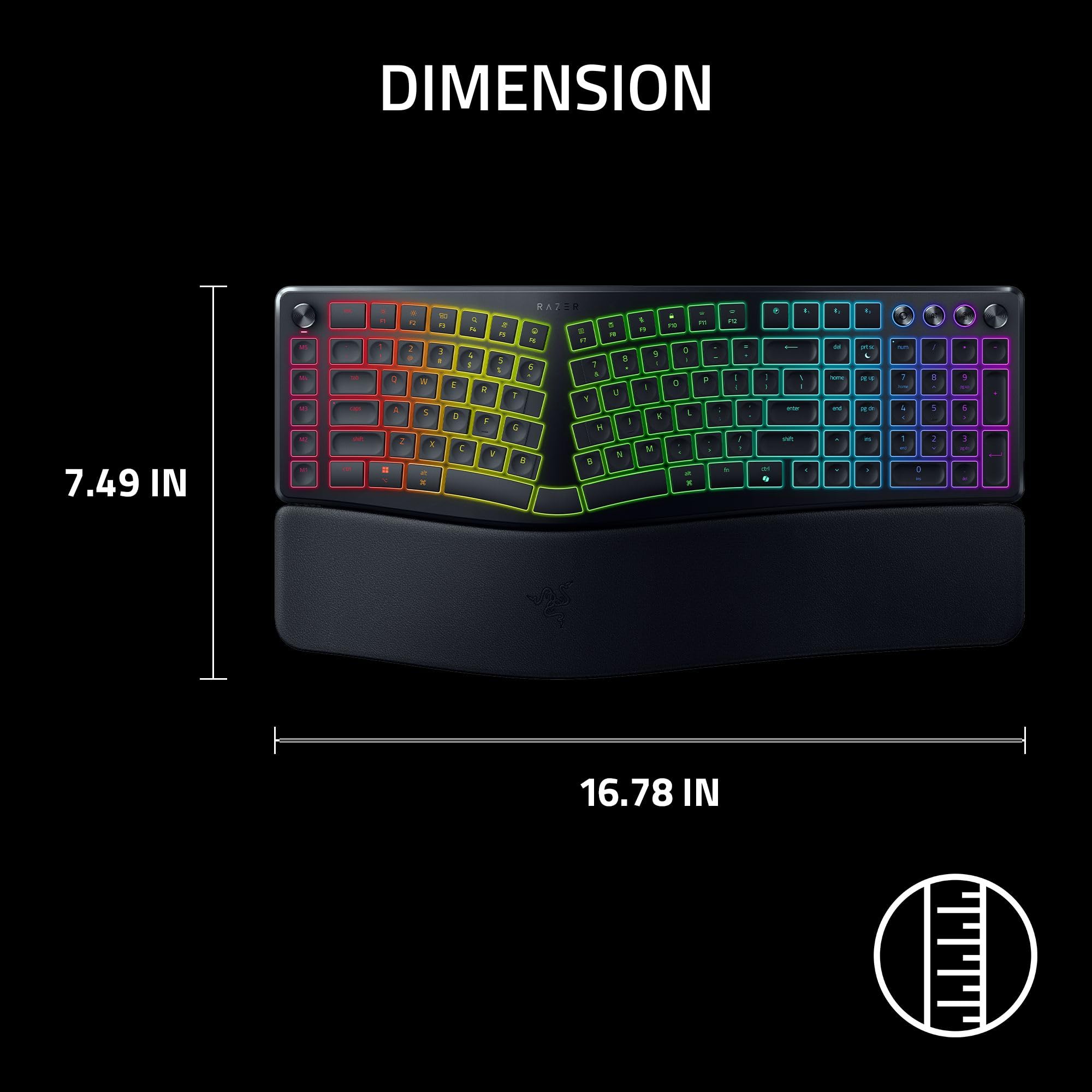 razer-pro-type-ergo-clavier-ergonomique-sans-fil-rgb-deux-parties-avec-ai-prompt image 8