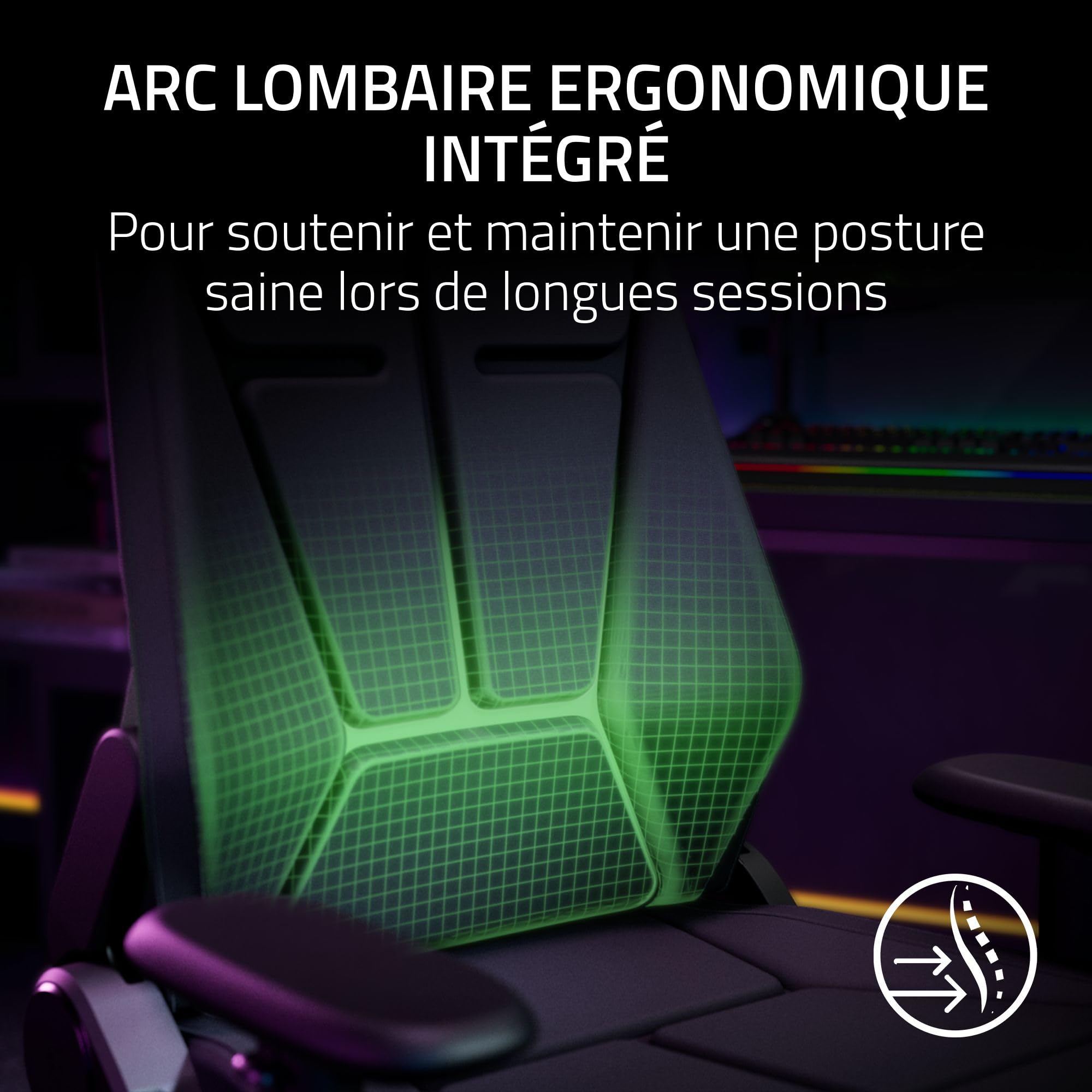 razer-soma-chroma-fauteuil-gaming-sans-fil-chroma-rgb-soutien-lombaire-ergonomiq image 3