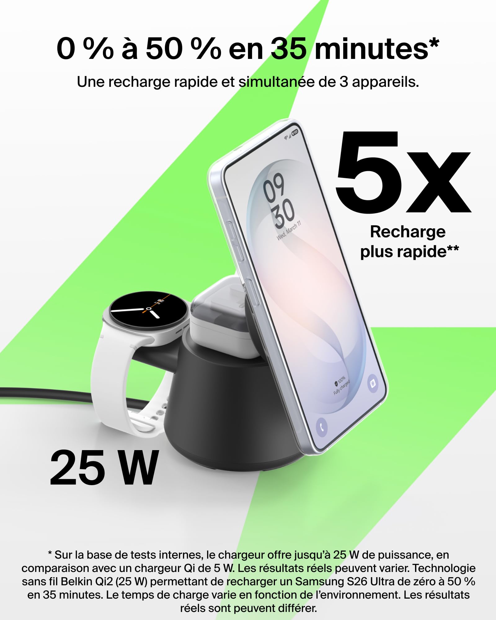 belkin-ultracharge-station-de-charge-3-en-1-magn-tique-qi2-25-w-avec-support-usb image 4