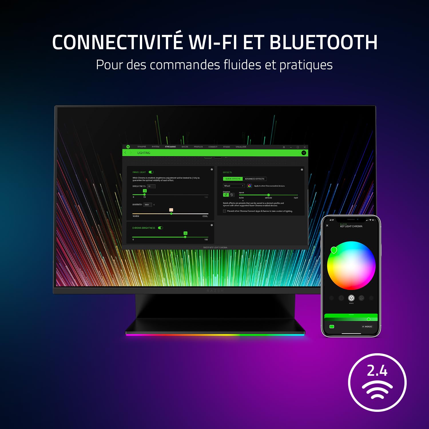 razer-key-light-chroma-panneau-d-clairage-rgb-pour-streaming-2900-7000k-clairage image 6