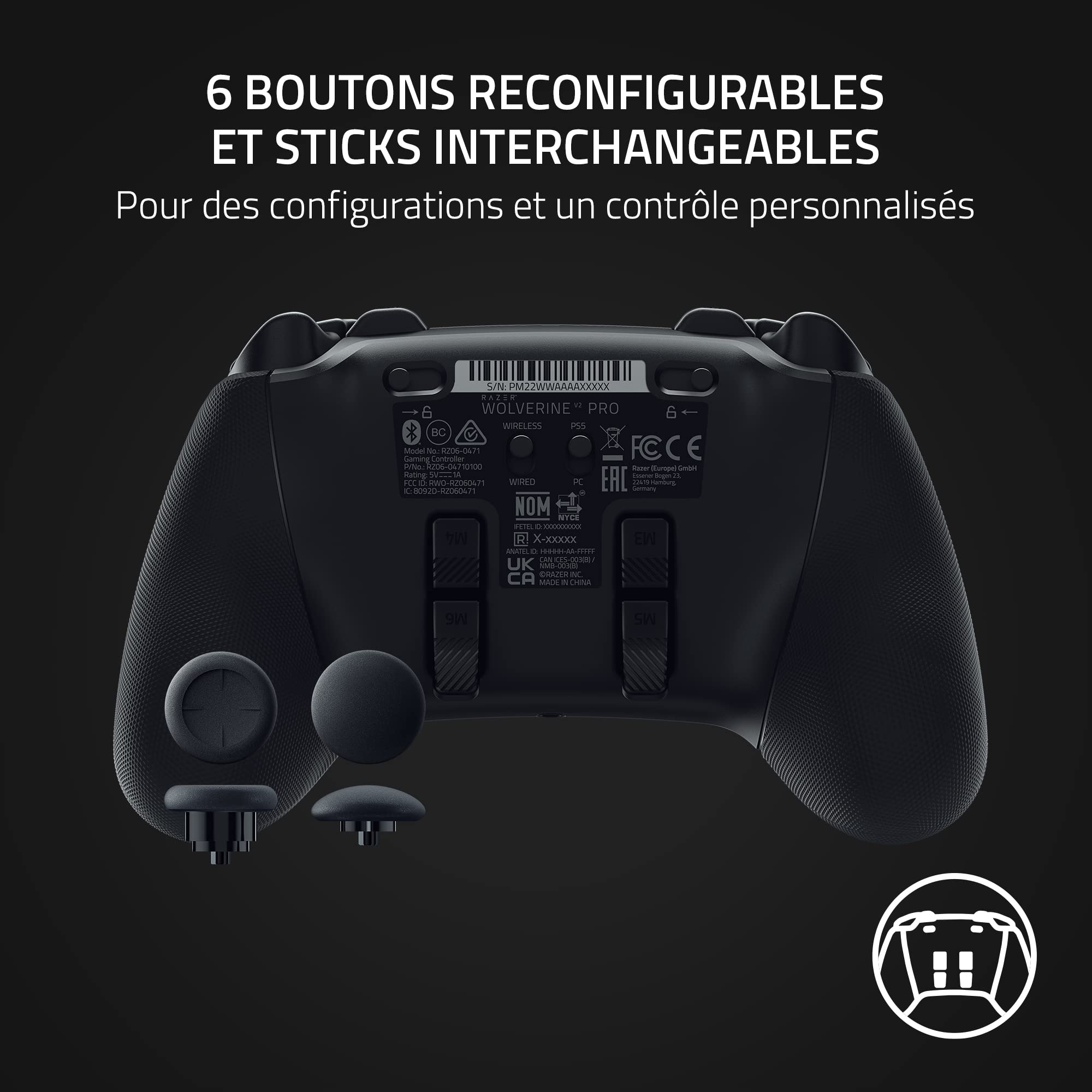 razer-wolverine-v2-pro-manette-sans-fil-sous-licence-playstation-pour-ps5-et-pc- image 7