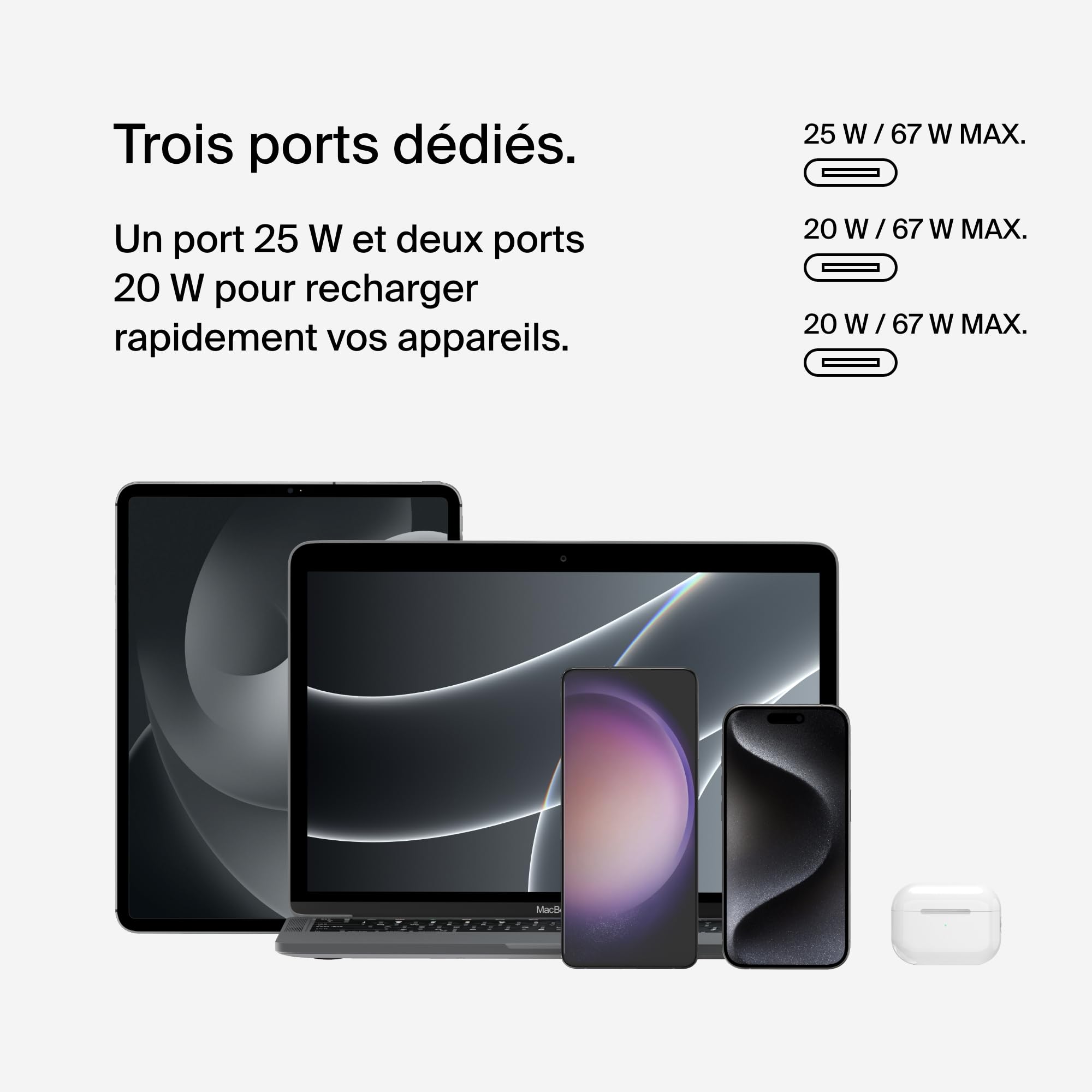 belkin-boostcharge-chargeur-secteur-3-ports-usb-c-67w-pps-pd-blanc-iphone-16-mac image 5