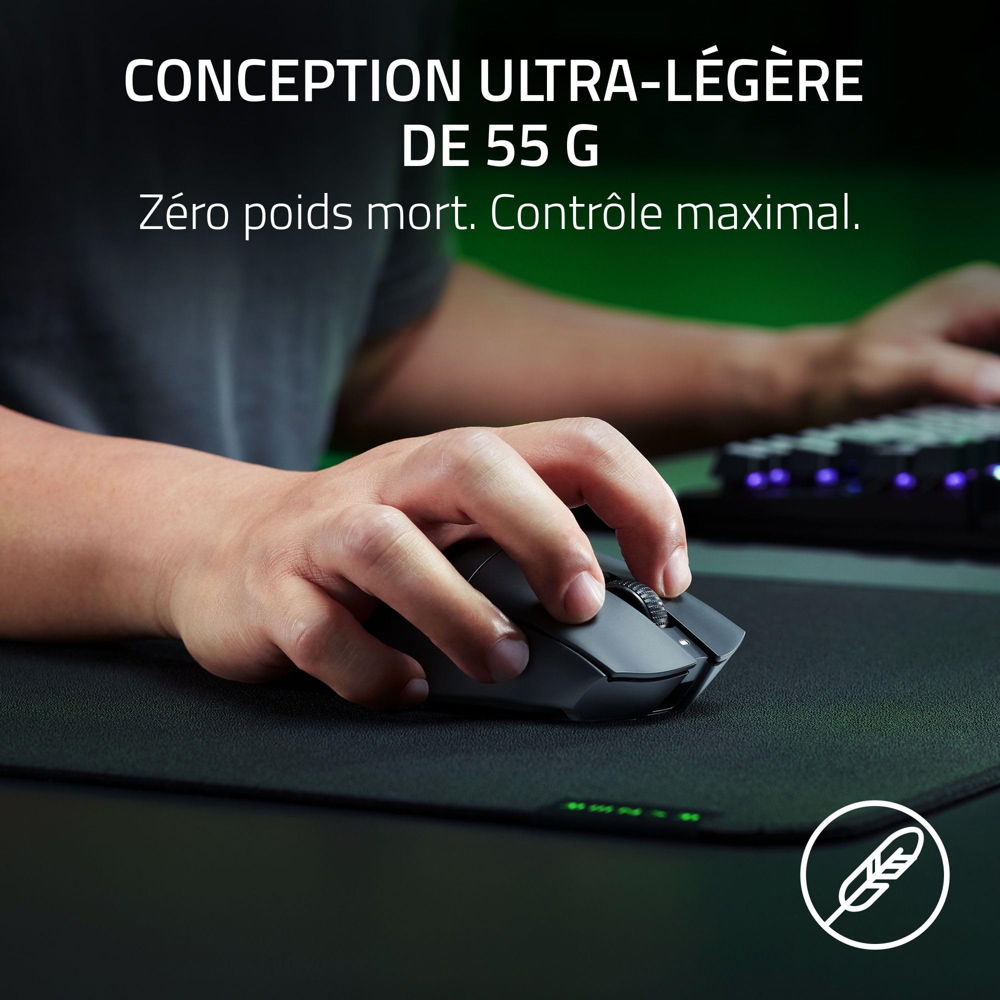 razer-deathadder-v3-hyperspeed-souris-e-sport-gaming-sans-fil-ergonomique-ultra- image 2