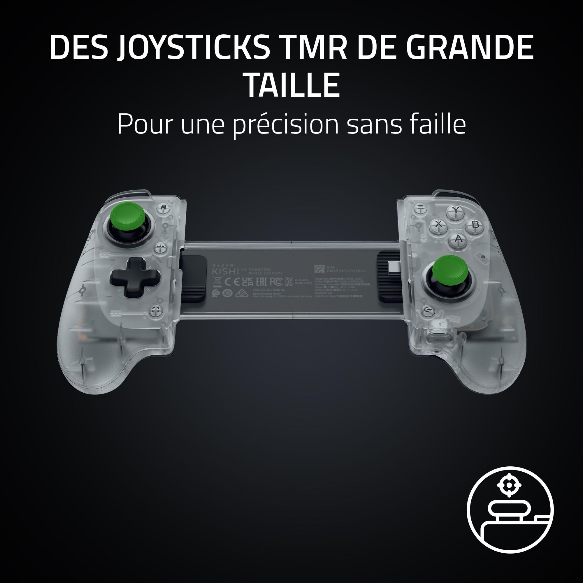 razer-kishi-v3-phantom-white-manette-mobile-pleine-taille-usb-c-pour-iphone-15-1 image 5