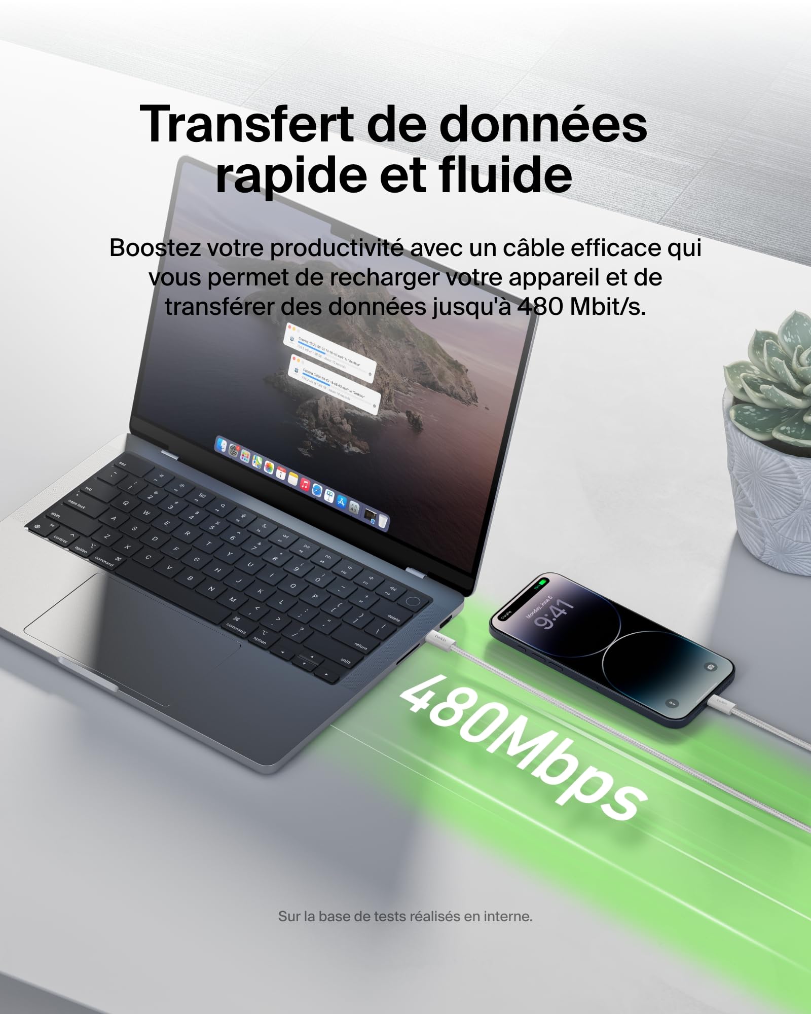 belkin-boostcharge-pack-de-2-c-bles-usb-c-vers-lightning-tress-s-1-5-m-mfi-recha image 6