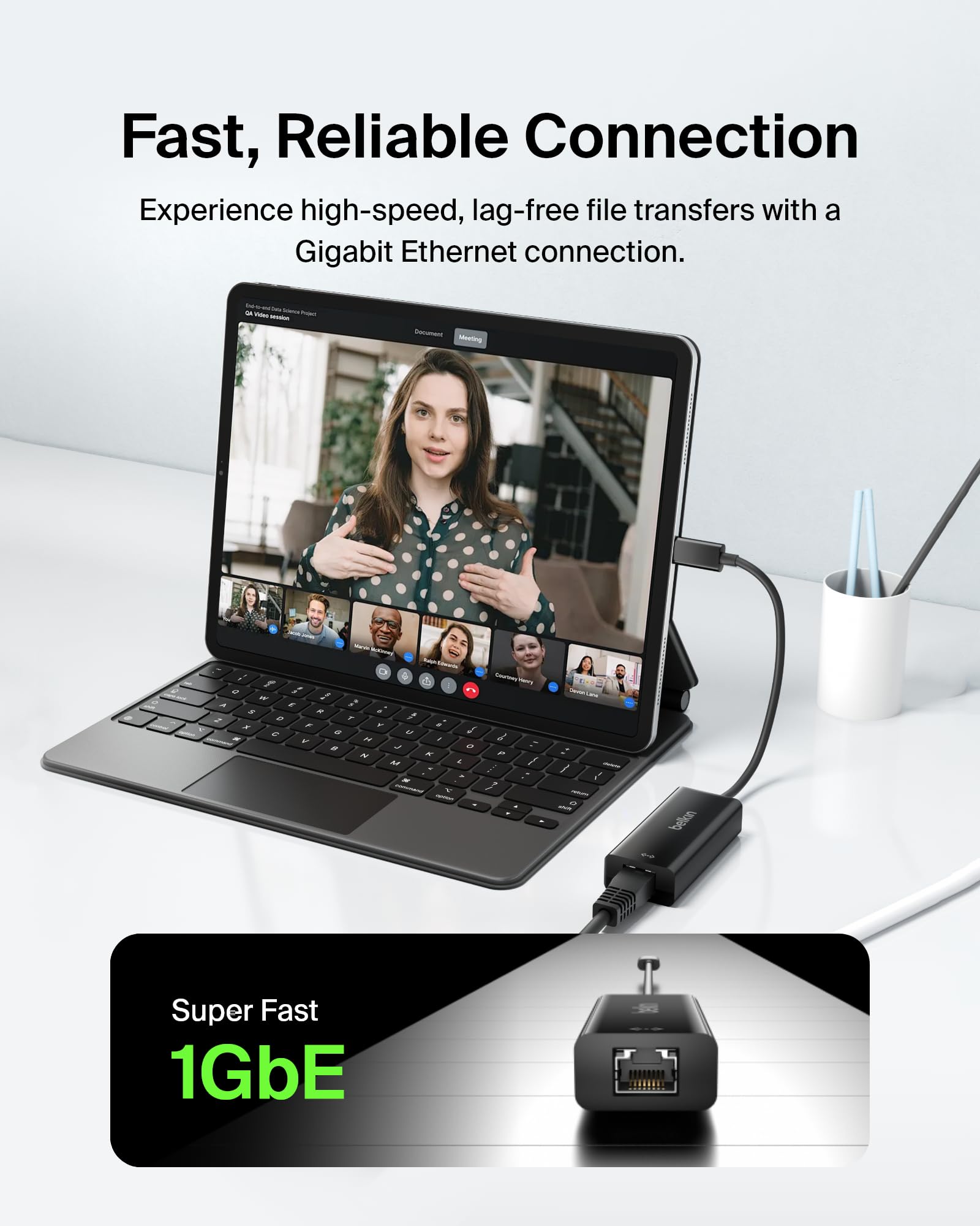 belkin-adaptateur-usb-c-vers-ethernet-gigabit-femelle-noir-compatible-ipad-pro-e image 3
