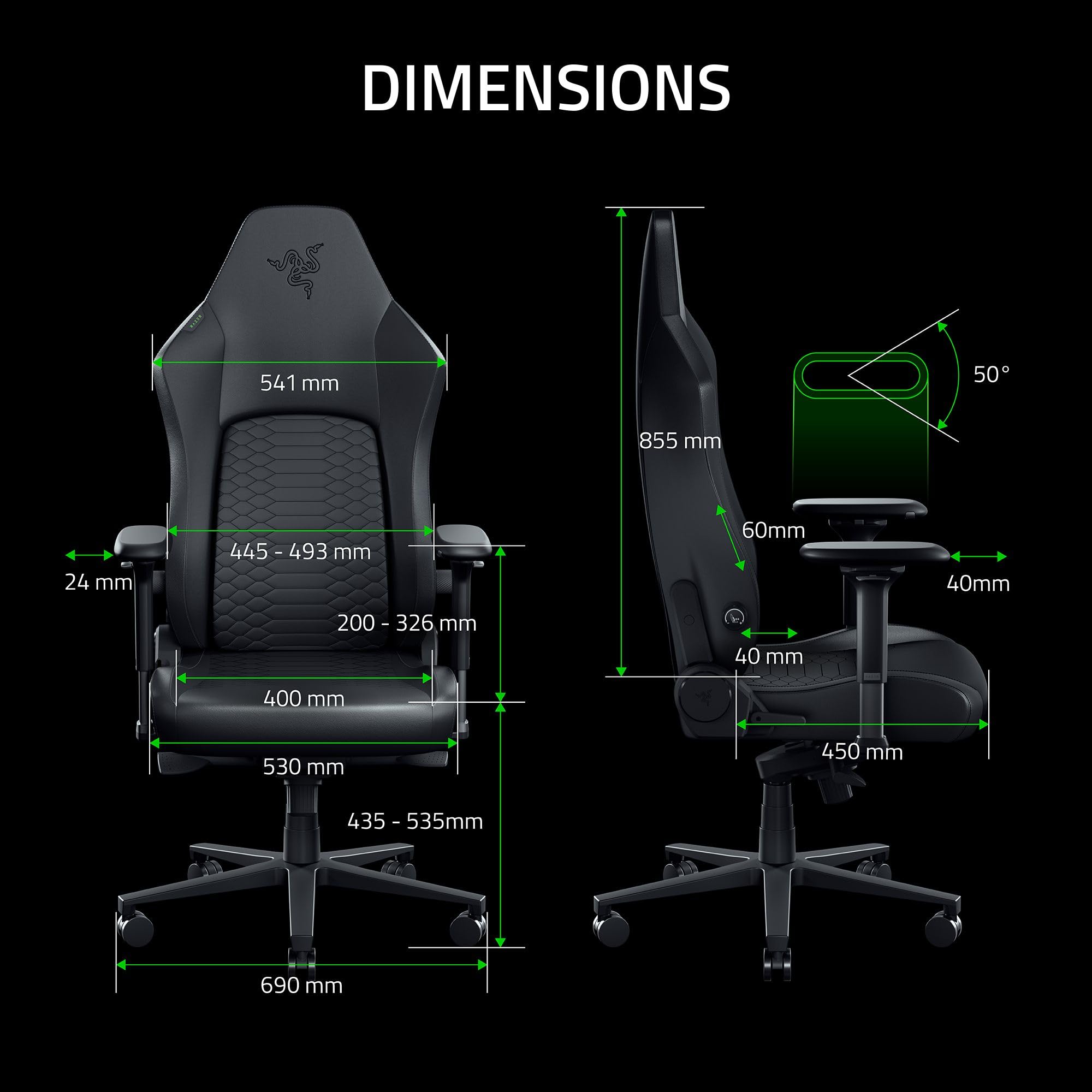 razer-iskur-v2-newgen-fauteuil-gaming-ergonomique-soutien-lombaire-hyperflex-360 image 8