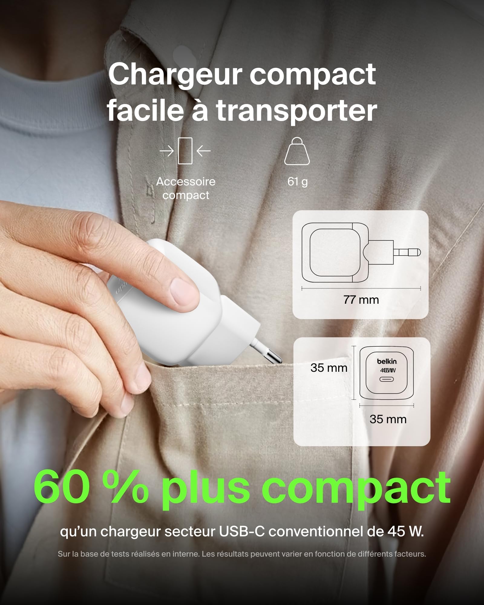 belkin-boostcharge-chargeur-secteur-compact-45w-usb-c-pd-3-1-blanc-iphone-16-gal image 3