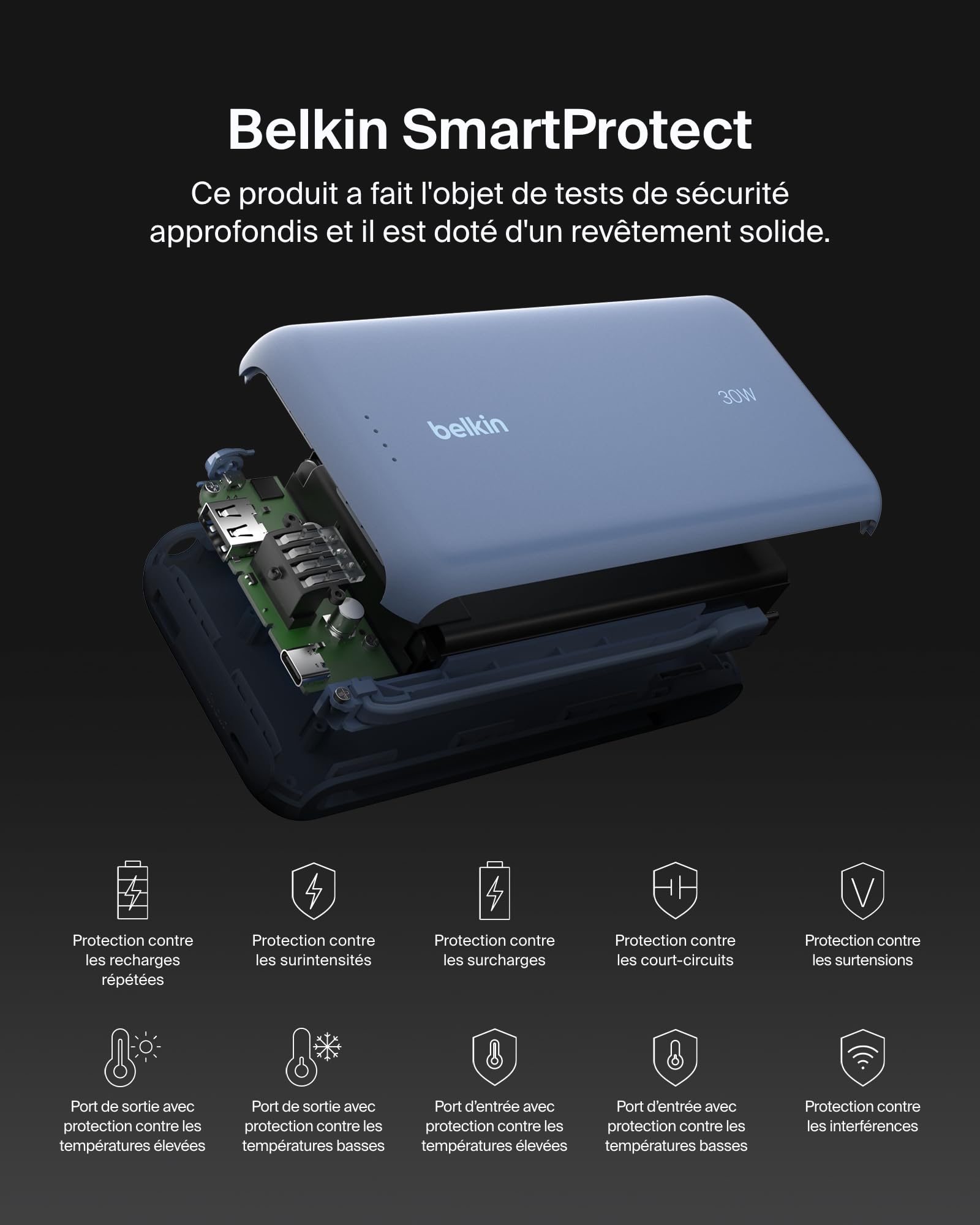 belkin-boostcharge-batterie-externe-20-000-mah-pd-30-w-avec-c-ble-usb-c-int-gr-b image 7
