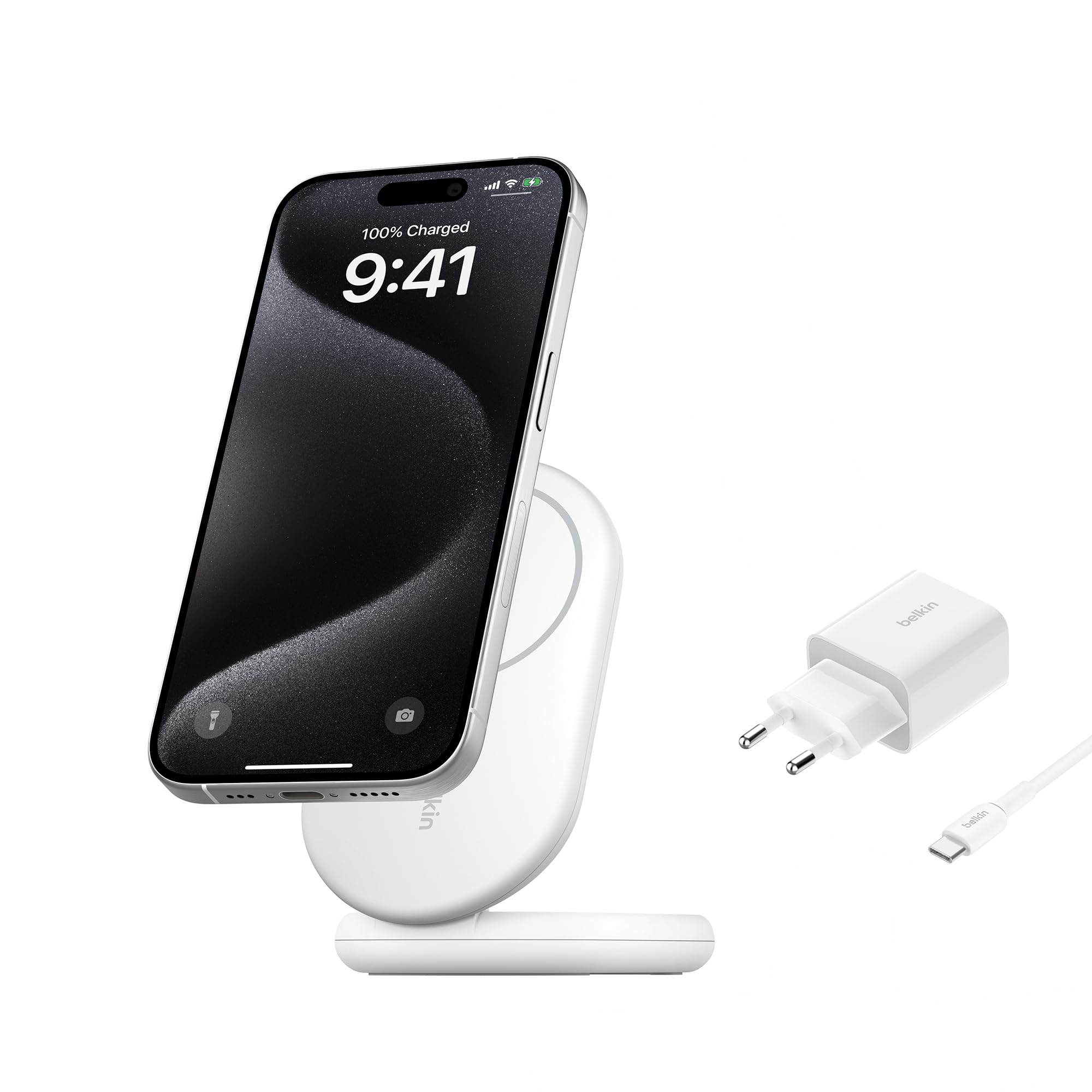 belkin-boostcharge-socle-de-recharge-qi2-15w-pliable-compatible-magsafe-chargeur image 1