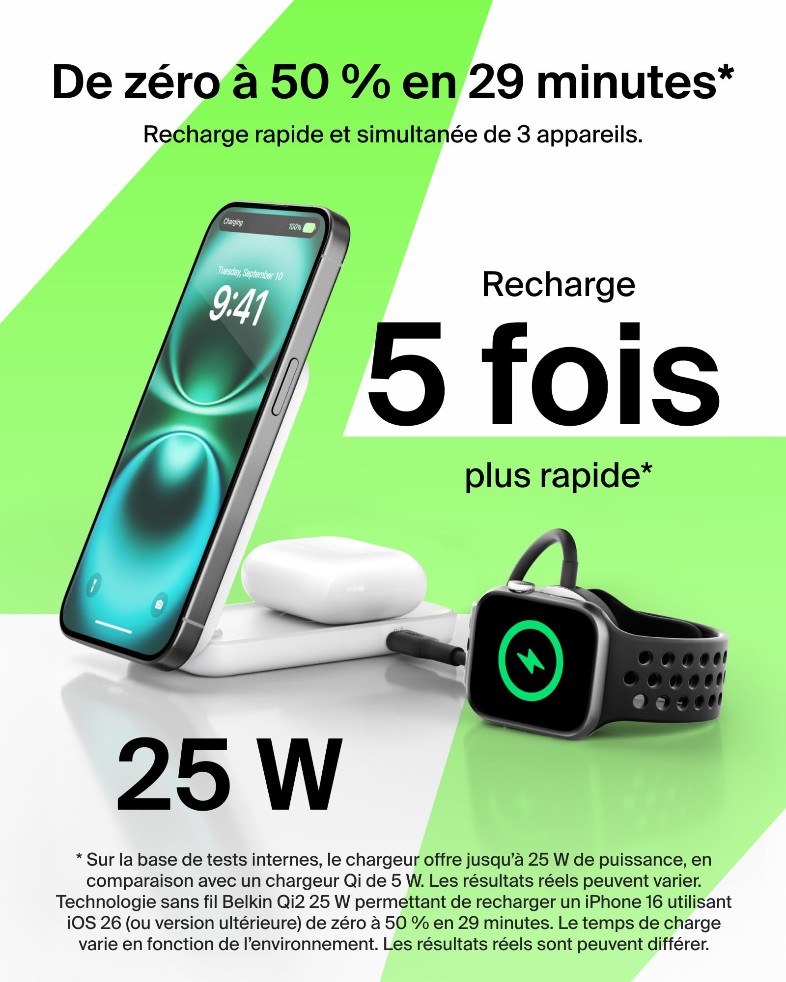 belkin-ultracharge-2-en-1-chargeur-induction-qi2-25-w-pliable-compatible-magsafe image 2