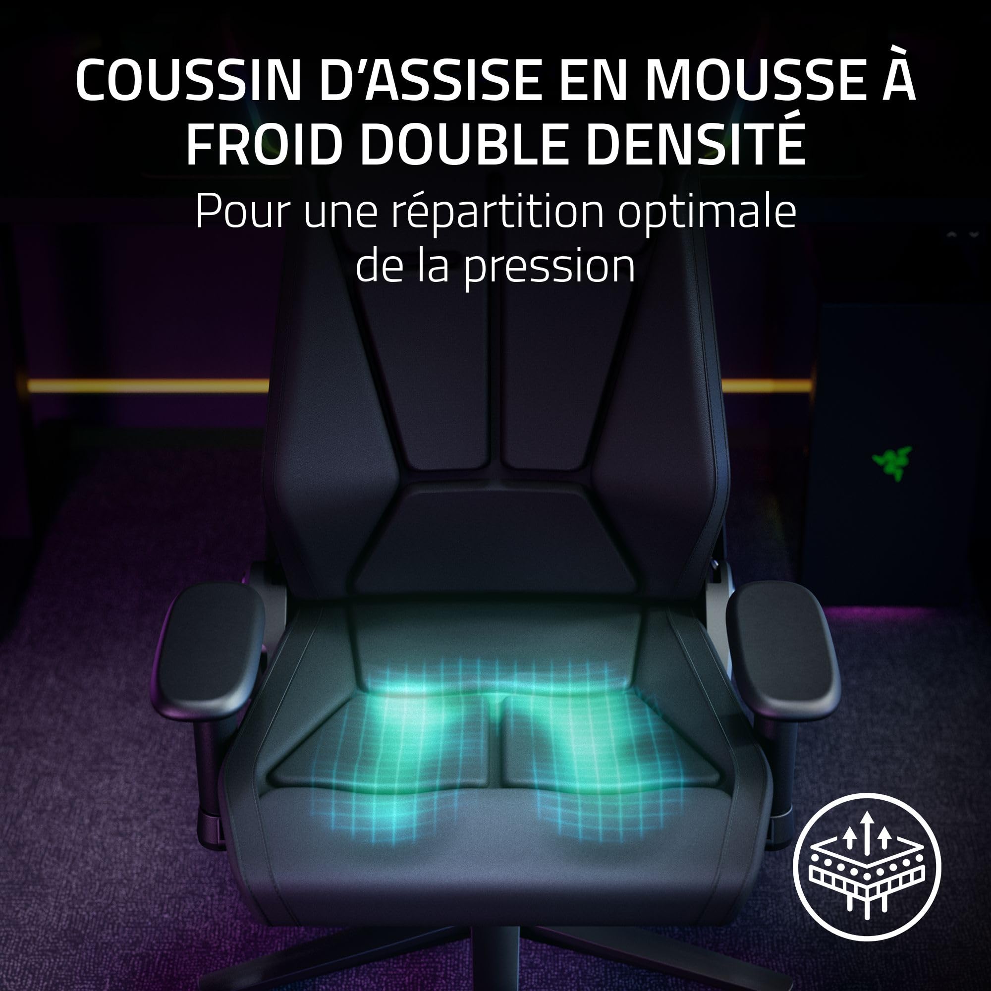 razer-soma-chroma-fauteuil-gaming-sans-fil-chroma-rgb-soutien-lombaire-ergonomiq image 4