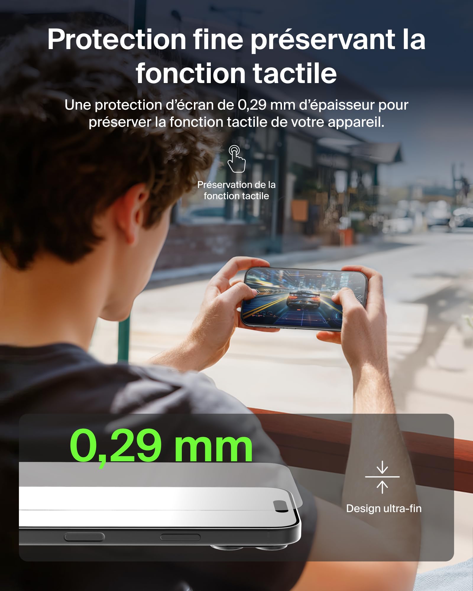 belkin-screenforce-ultraglass-2-protection-d-cran-iphone-17-pro-duret-9h-support image 6
