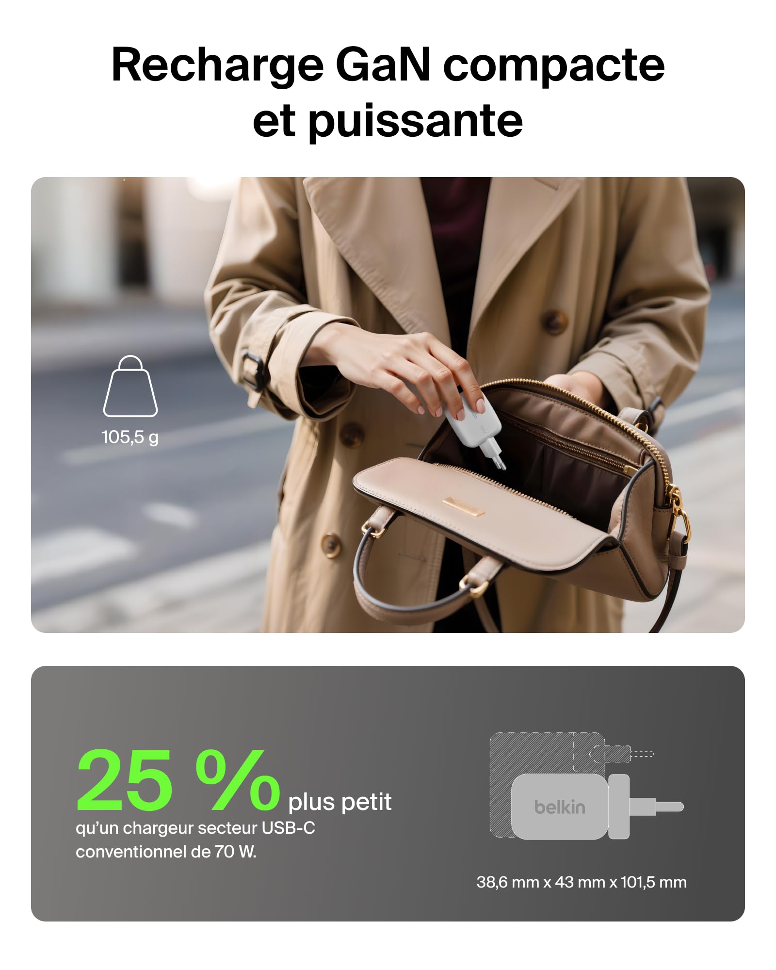 belkin-chargeur-gan-70-w-3-ports-2-usb-c-pd-pps-usb-a-avec-fiches-ue-uk-us-recha image 3