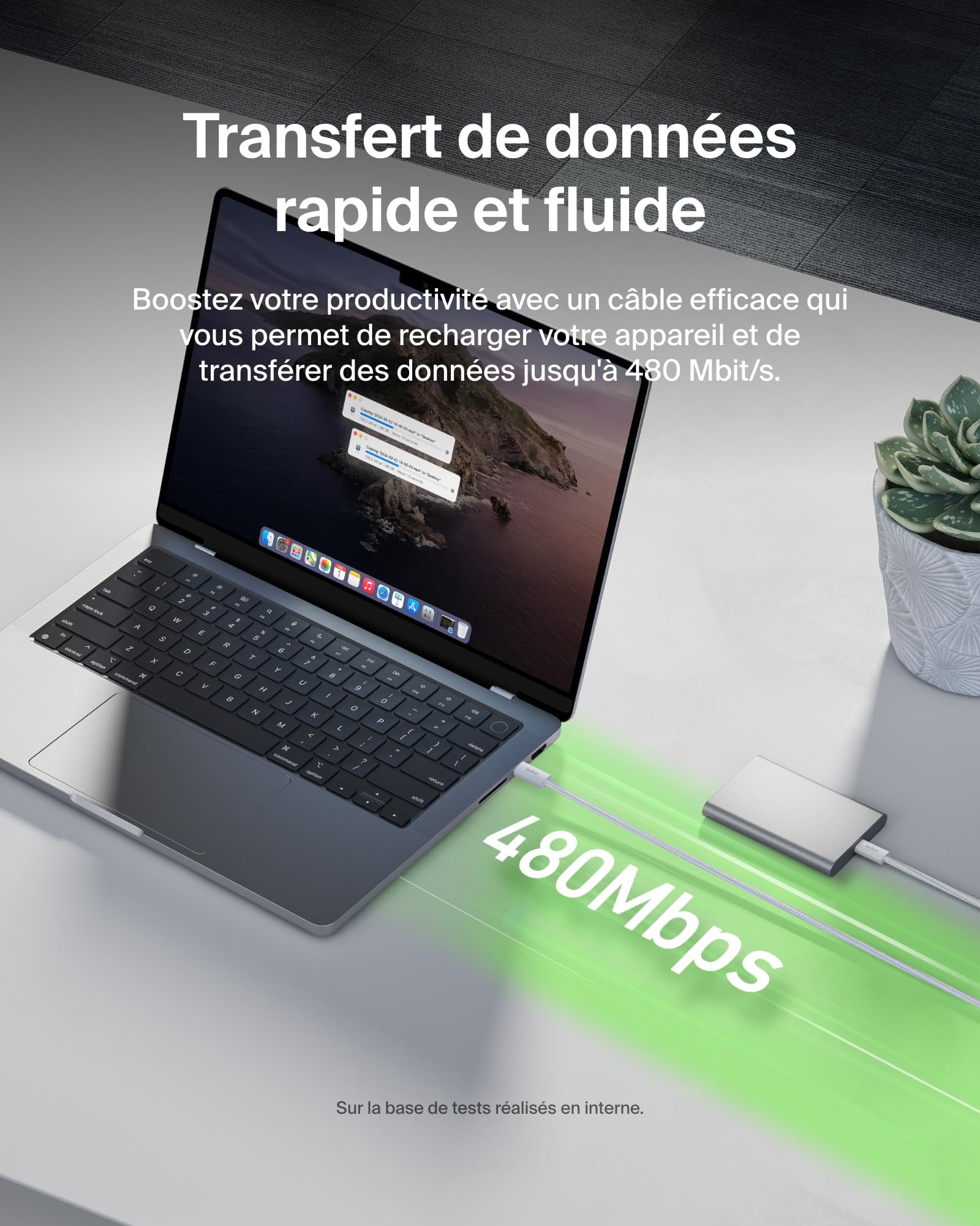 belkin-boostcharge-pack-de-2-c-bles-usb-c-vers-usb-c-1-5-m-240-w-tress-s-nylon-c image 7