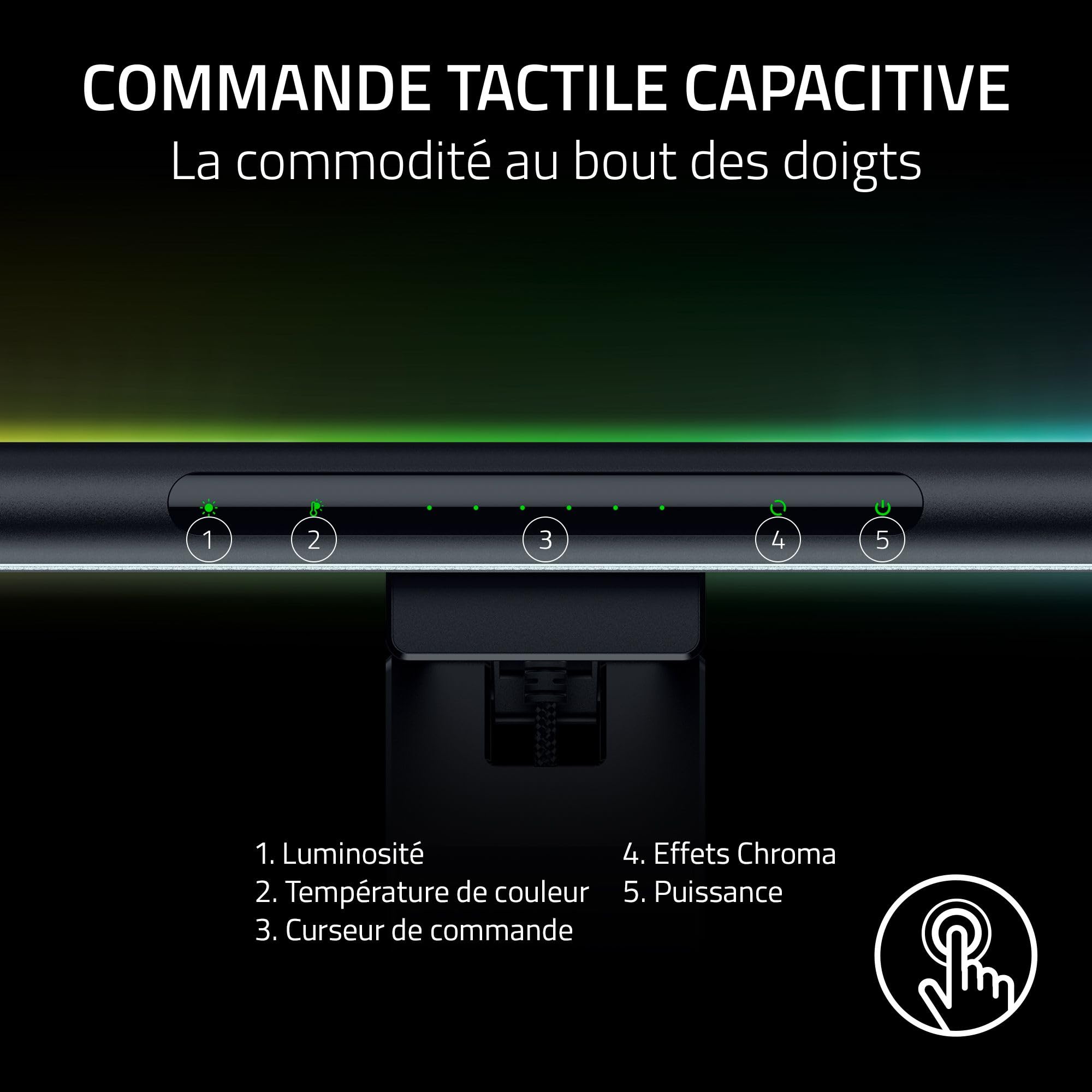 razer-aether-monitor-light-bar-barre-lumineuse-pour-cran-rgb-commandes-tactiles- image 4