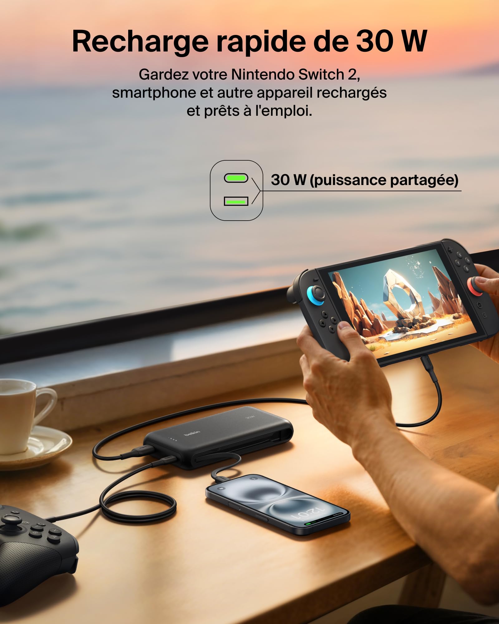 belkin-gaming-batterie-externe-20-000-mah-30-w-avec-c-ble-usb-c-int-gr-pour-nint image 3
