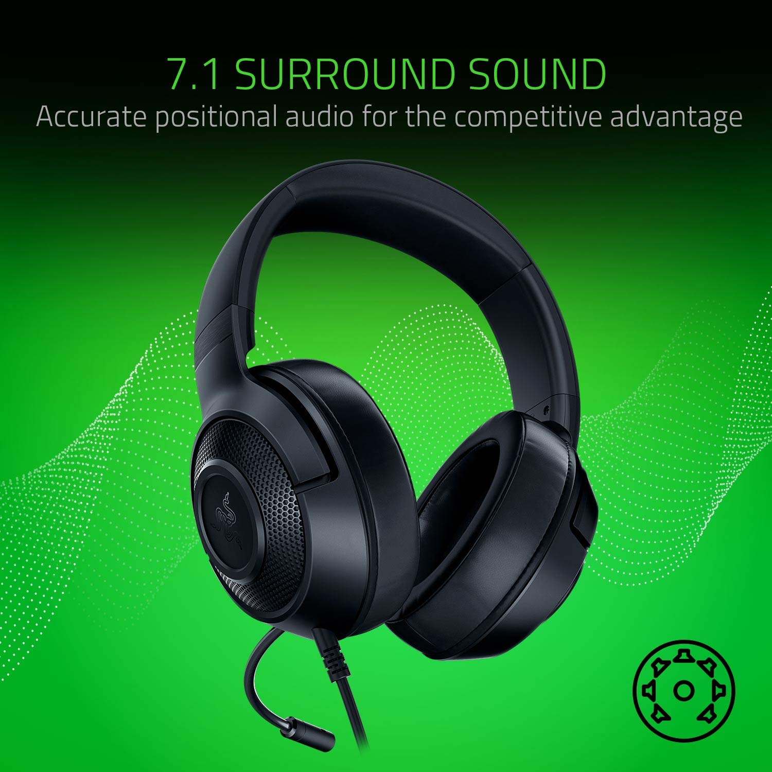 razer-kraken-x-lite-casque-gaming-filaire-circum-aural-head-band-l-ger-noir image 2