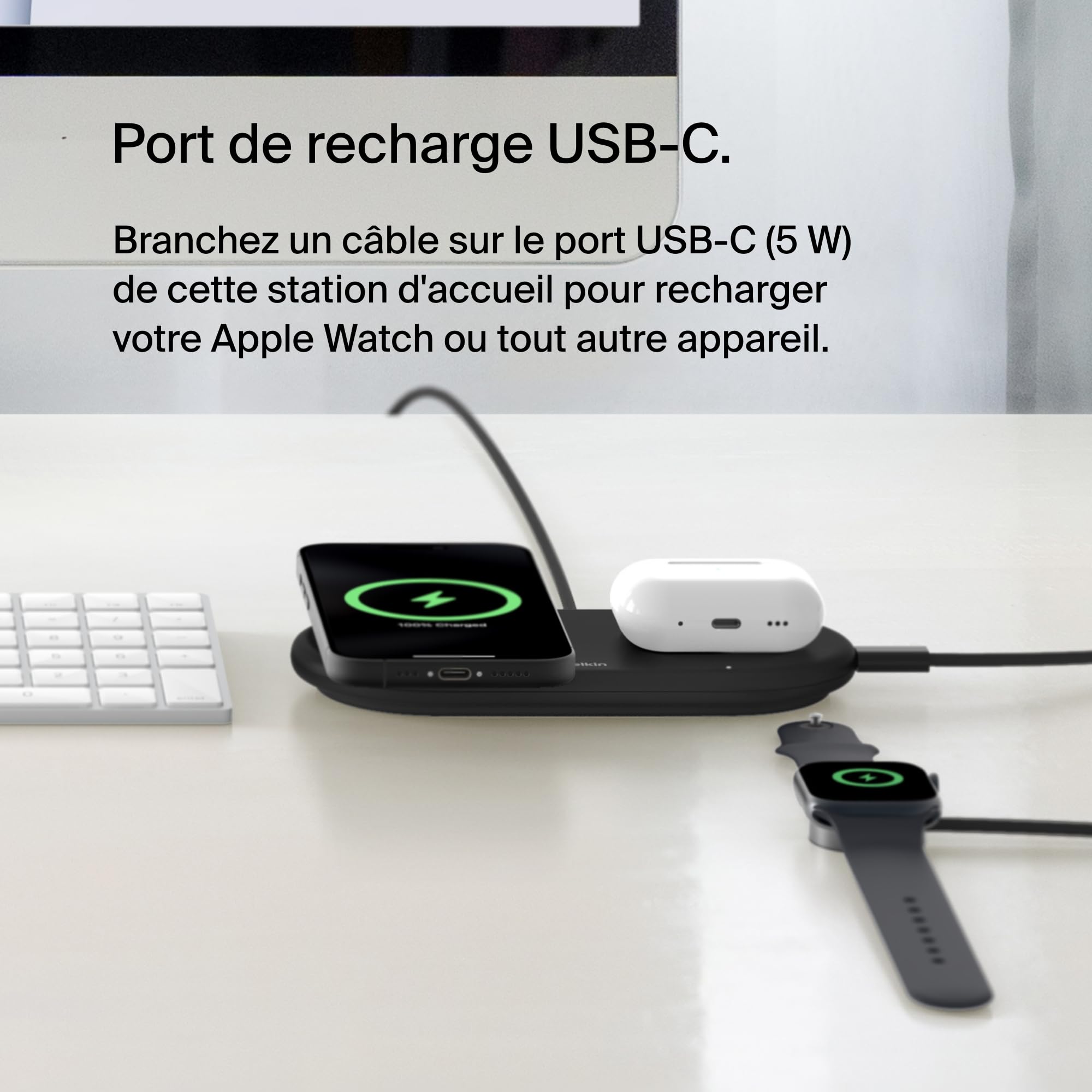 belkin-boostcharge-pro-station-de-recharge-2-en-1-qi2-15-w-compatible-magsafe-no image 3