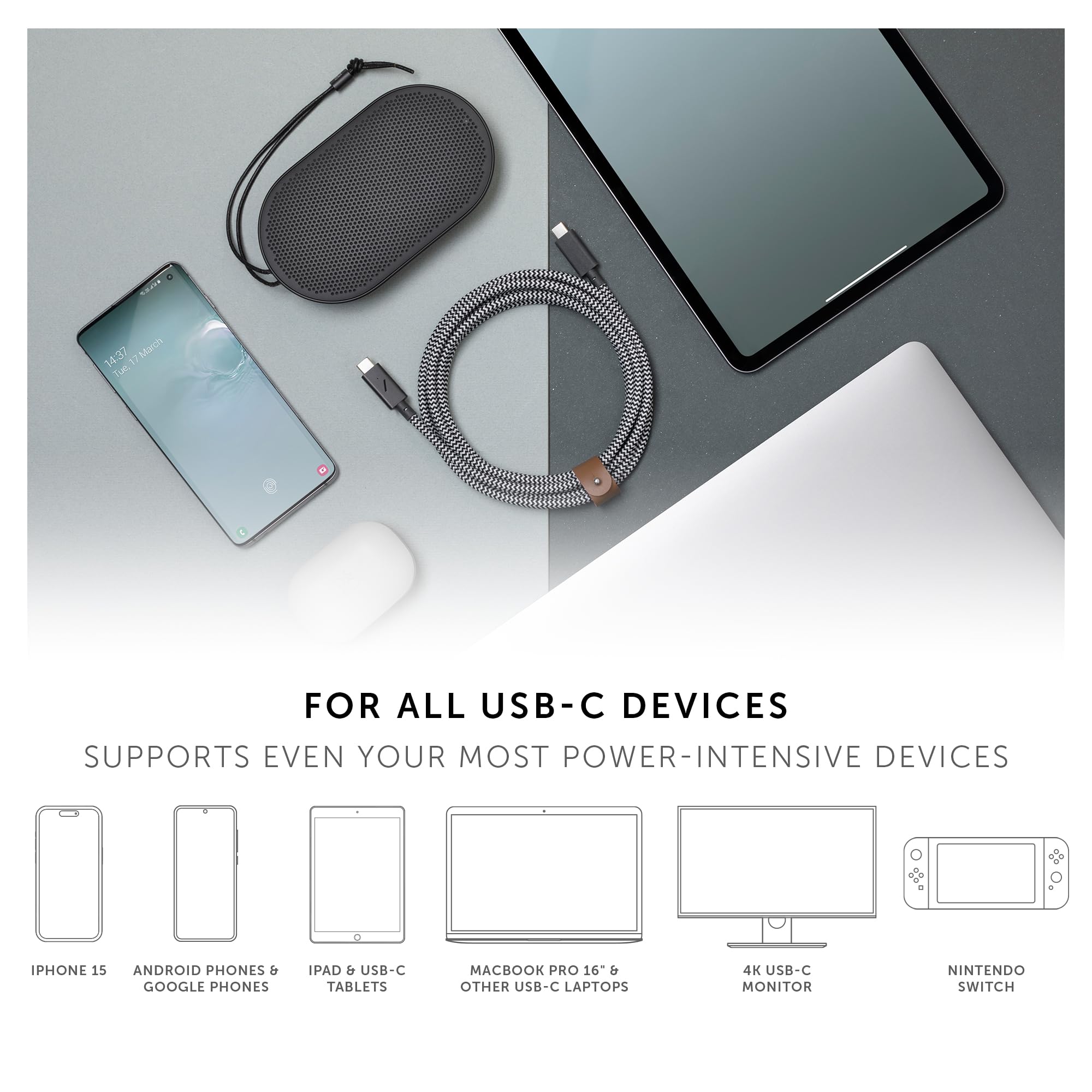 native-union-belt-cable-pro-c-ble-usb-c-vers-usb-c-240-w-2-4-m-tress-nylon-avec- image 3