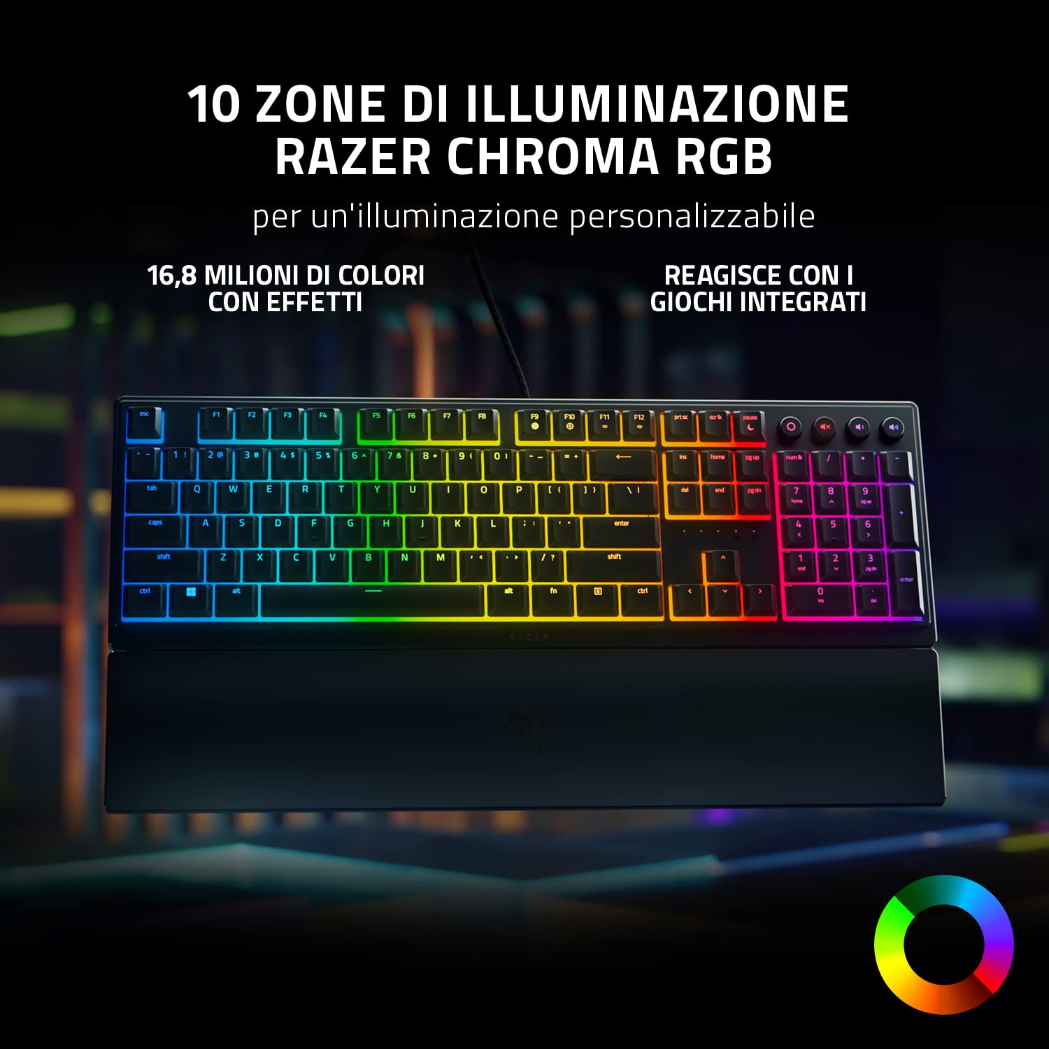 razer-ornata-v3-clavier-gaming-mecha-membrane-chroma-rgb-avec-repose-poignet-mag image 7