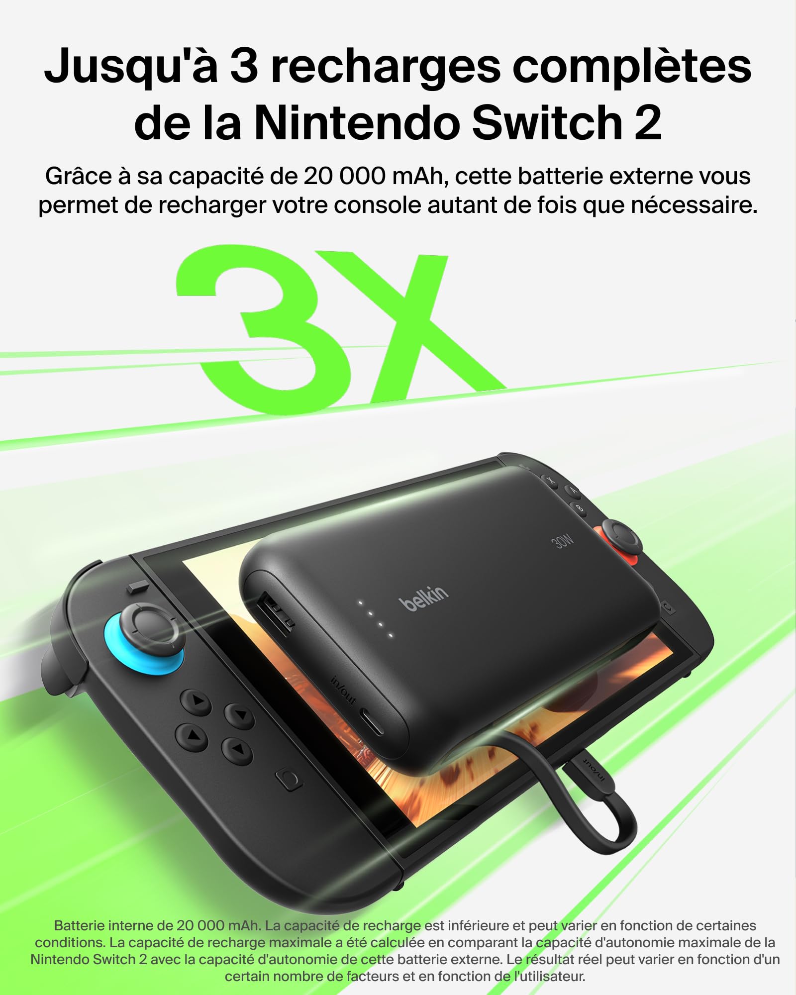 belkin-gaming-batterie-externe-20-000-mah-30-w-avec-c-ble-usb-c-int-gr-pour-nint image 2