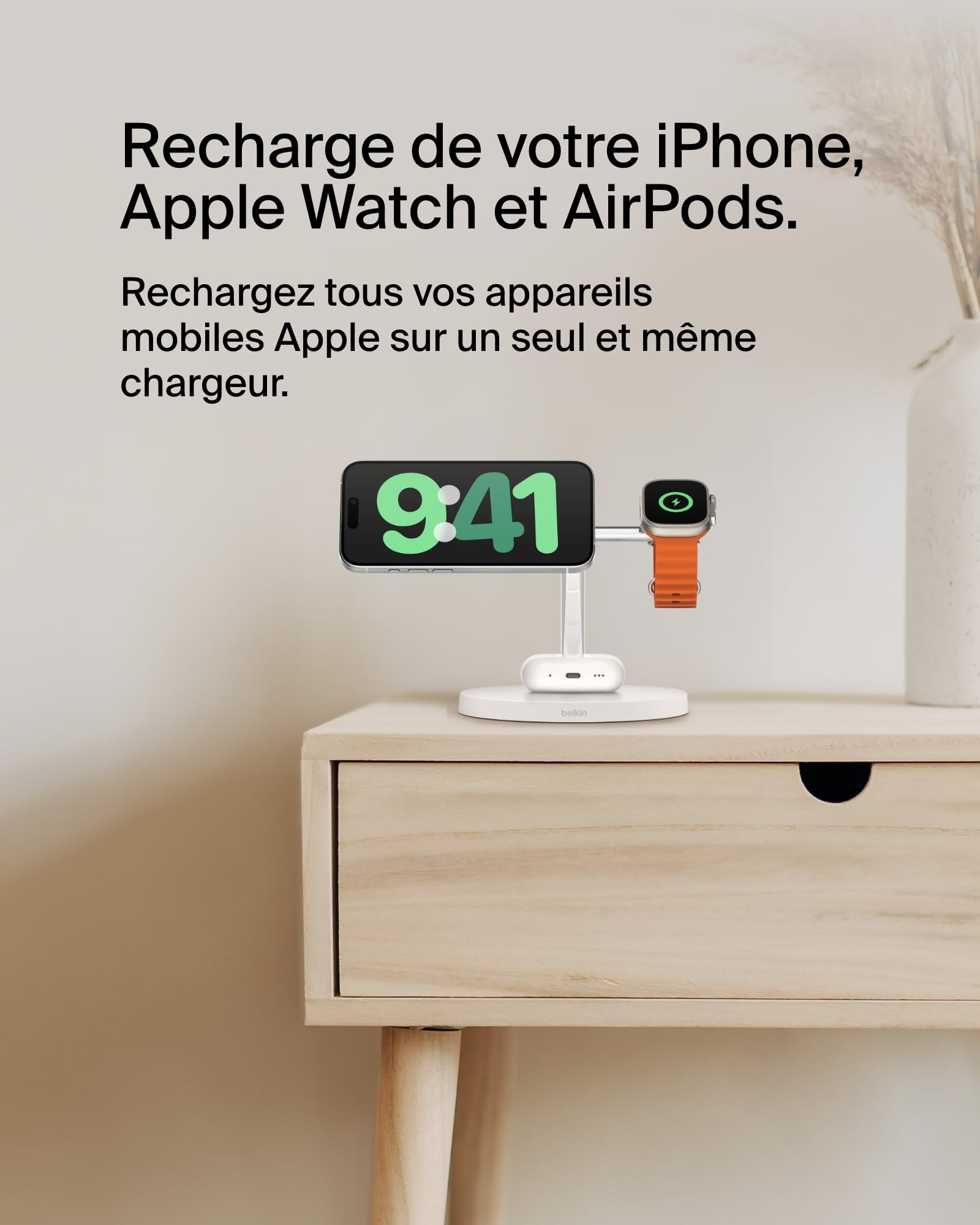 belkin-boostcharge-station-de-recharge-3-en-1-qi2-15w-magsafe-blanc-iphone-apple image 2
