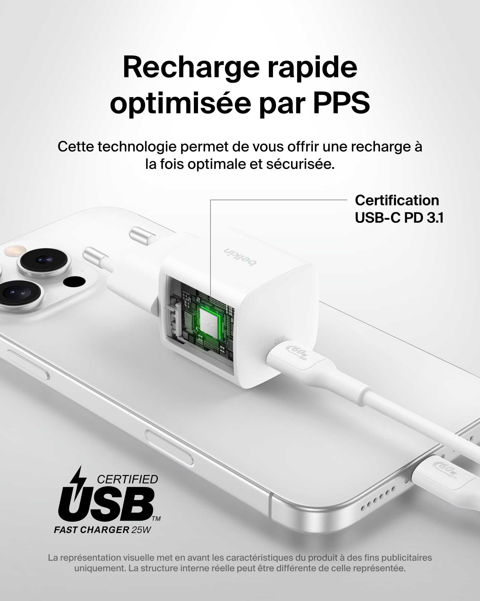 belkin-chargeur-secteur-usb-c-25-w-pd-3-0-avec-pps-iphone-16-galaxy-s25-ipad-pro image 4