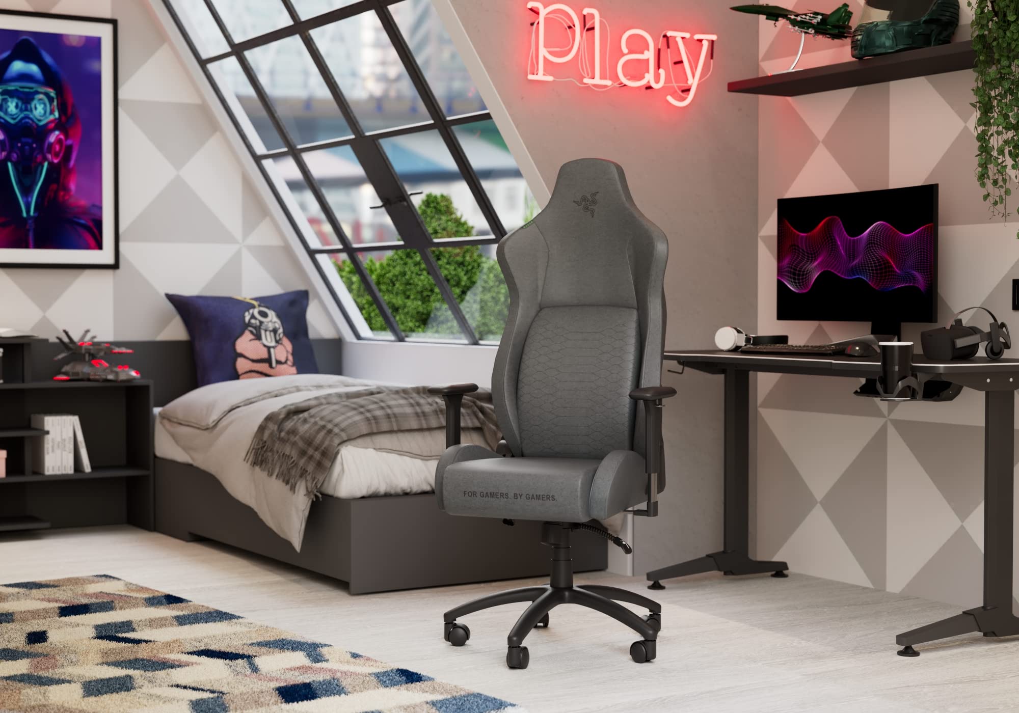 razer-iskur-xl-fabric-chaise-de-gaming-haut-de-gamme-avec-soutien-lombaire-int-g image 2
