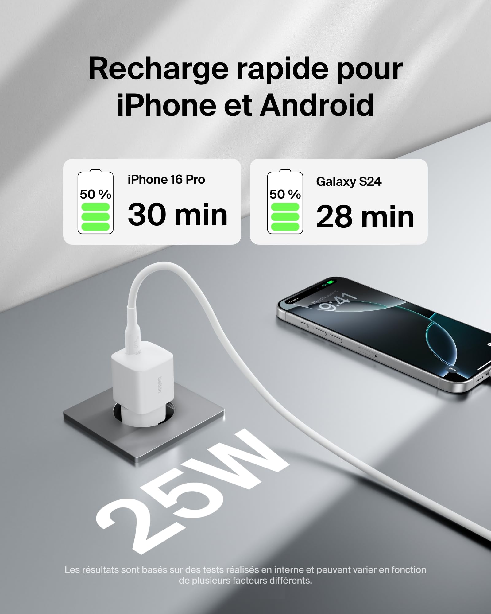 belkin-chargeur-secteur-usb-c-25-w-pd-3-0-avec-pps-iphone-16-galaxy-s25-ipad-pro image 3