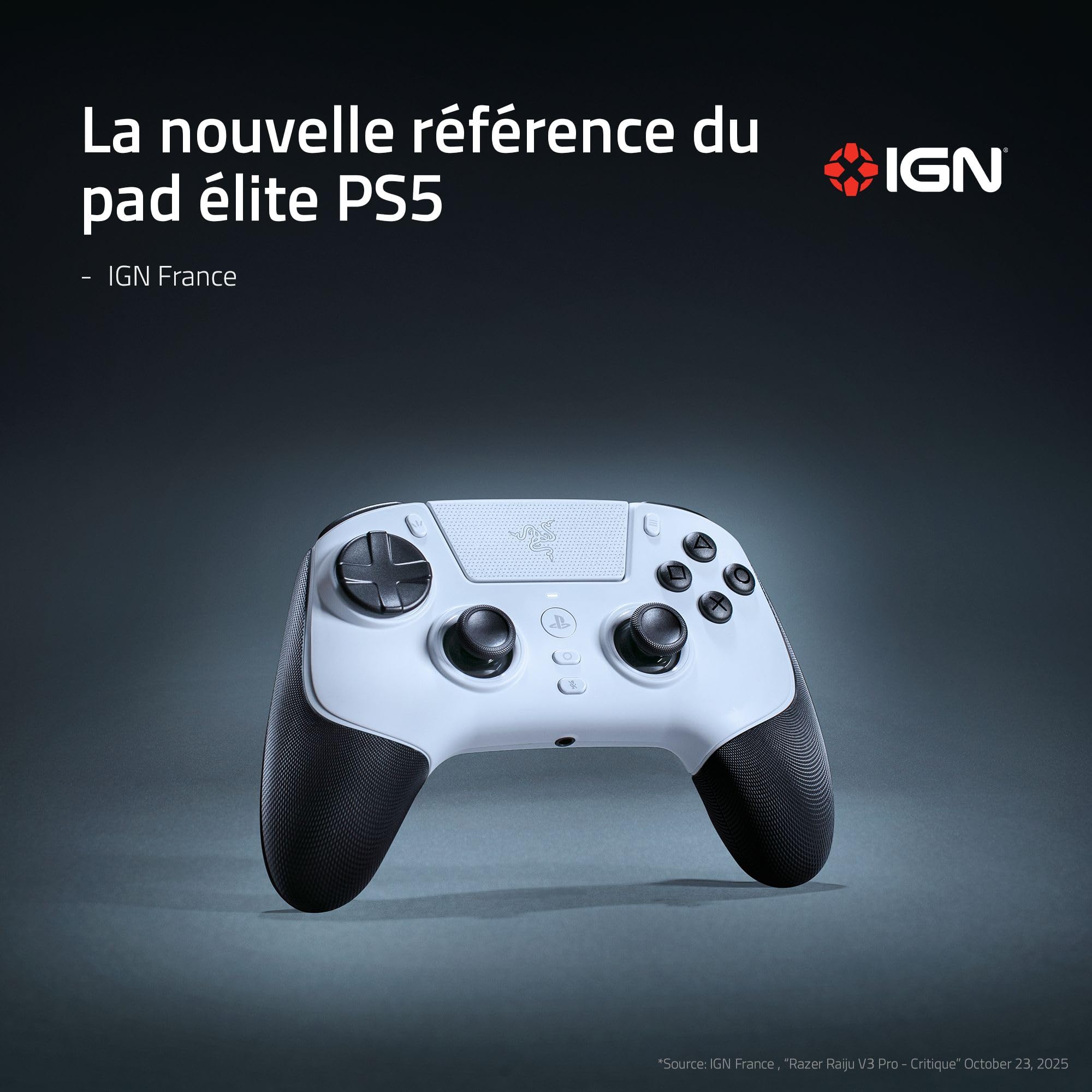 razer-raiju-v3-pro-manette-sans-fil-esport-sous-licence-ps5-et-pc-4-boutons-amov image 2