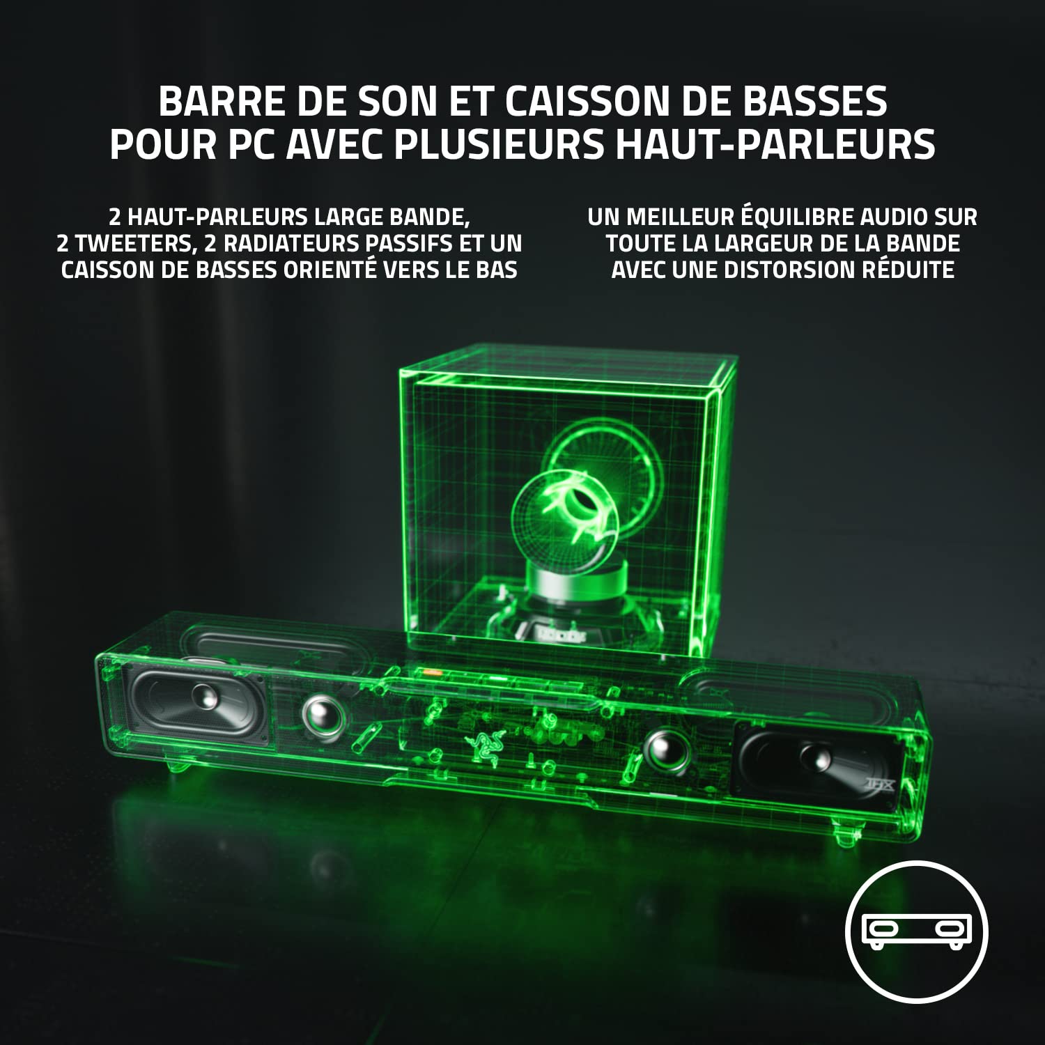 razer-leviathan-v2-barre-de-son-gaming-avec-caisson-de-basses-thx-spatial-audio- image 2