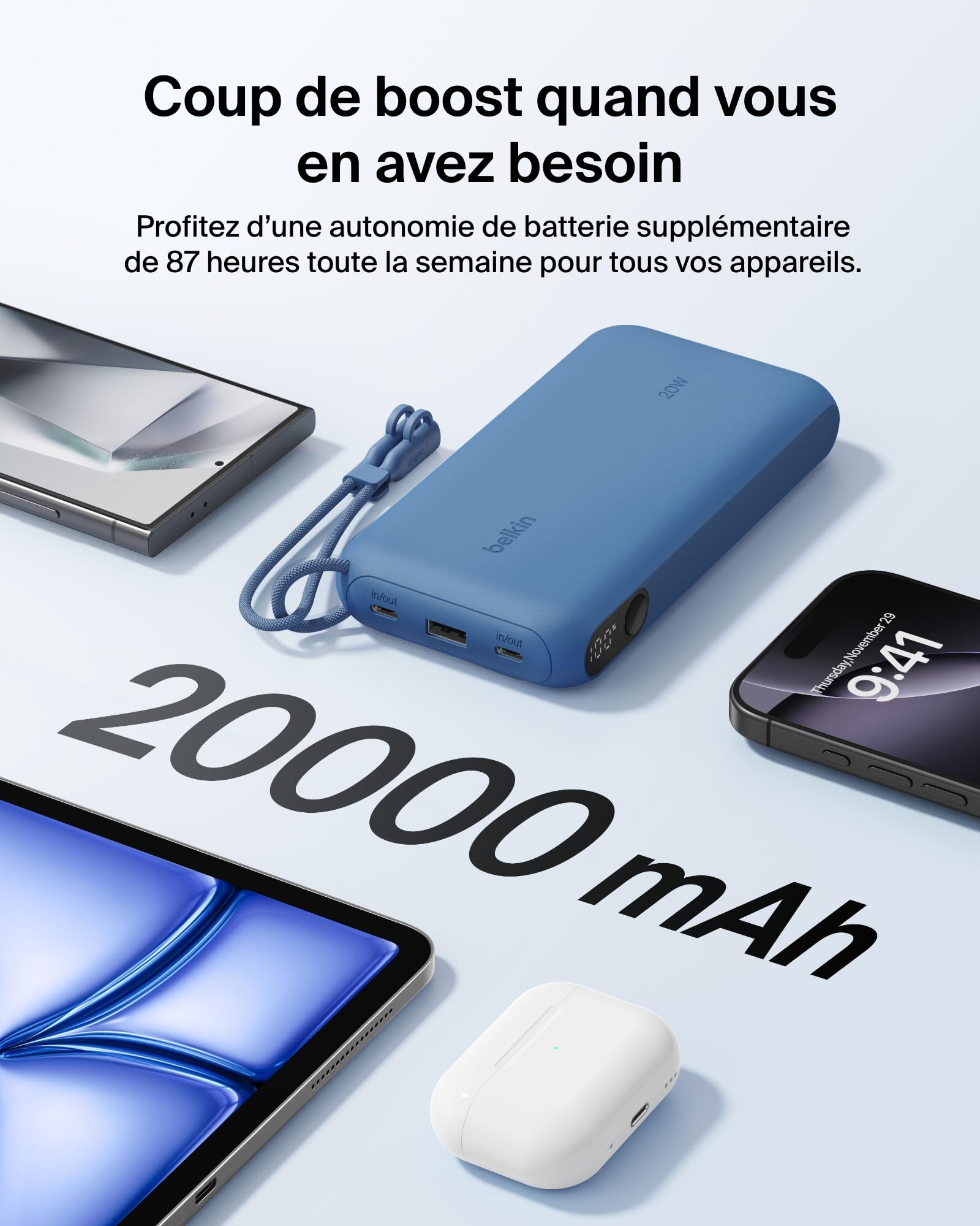 belkin-boostcharge-batterie-externe-20-000-mah-usb-c-20-w-2-ports-usb-c-1-usb-a- image 5