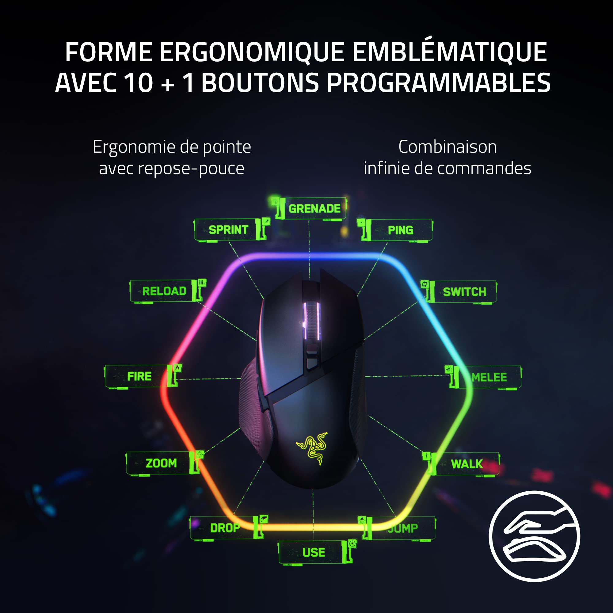 razer-basilisk-v3-pro-souris-gaming-sans-fil-hyperspeed-capteur-focus-pro-30k-mo image 6