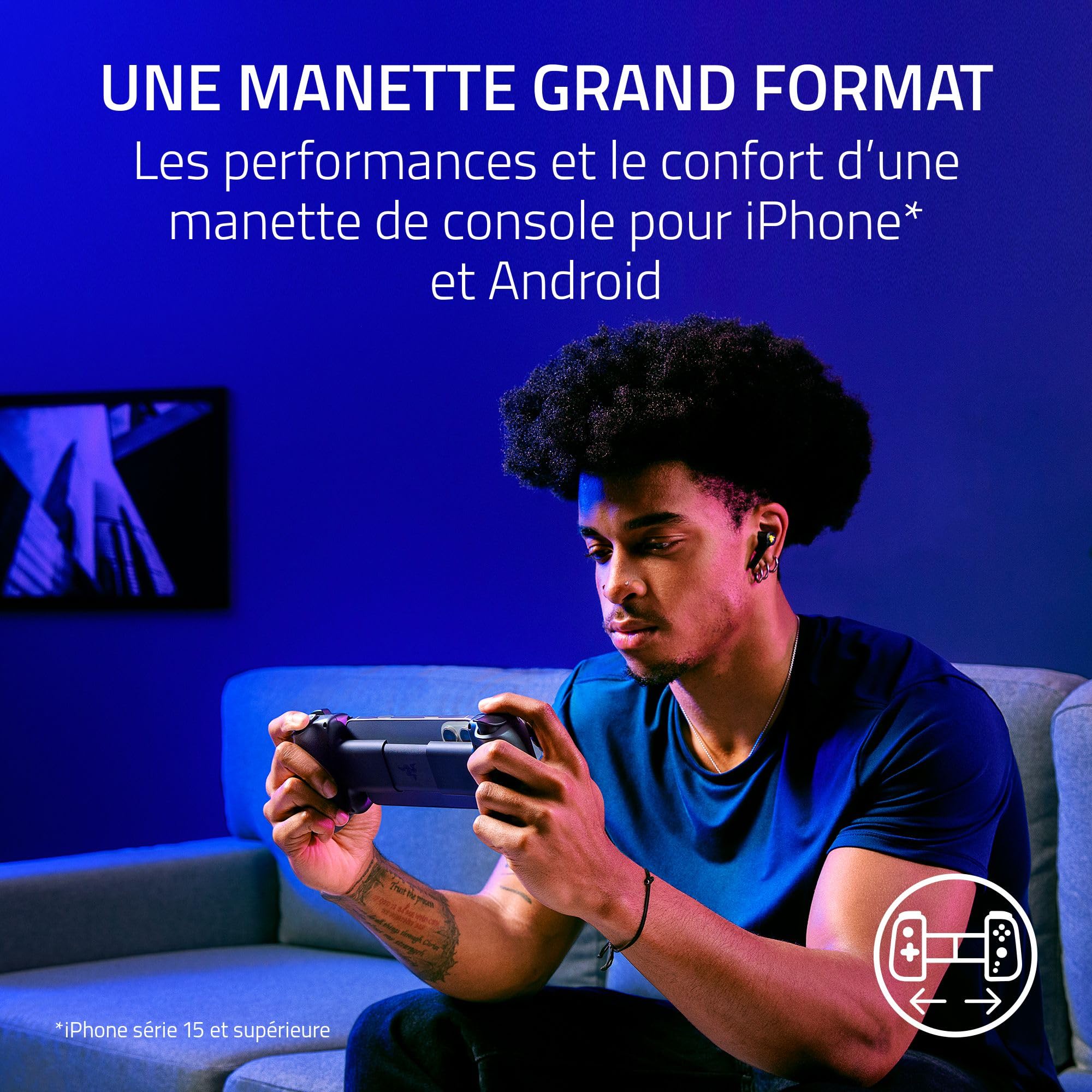 razer-kishi-v3-phantom-white-manette-mobile-pleine-taille-usb-c-pour-iphone-15-1 image 3