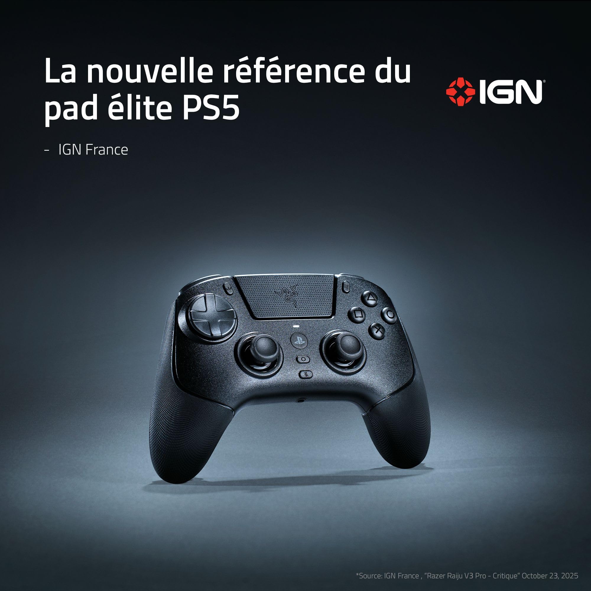 razer-raiju-v3-pro-manette-sans-fil-e-sport-ps5-et-pc-4-boutons-arri-re-amovible image 2
