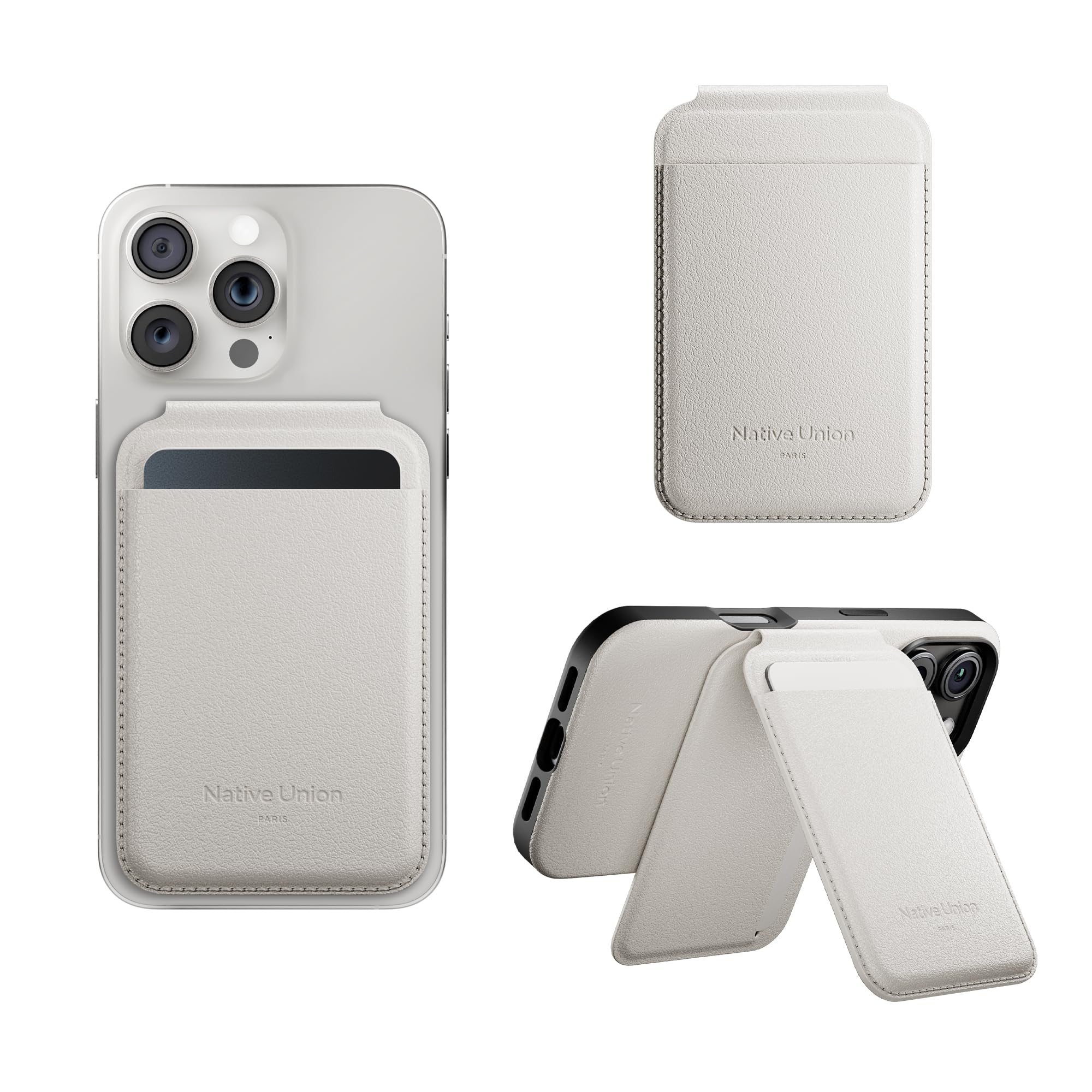 native-union-portefeuille-stand-active-porte-cartes-magn-tique-magsafe-avec-supp image 1