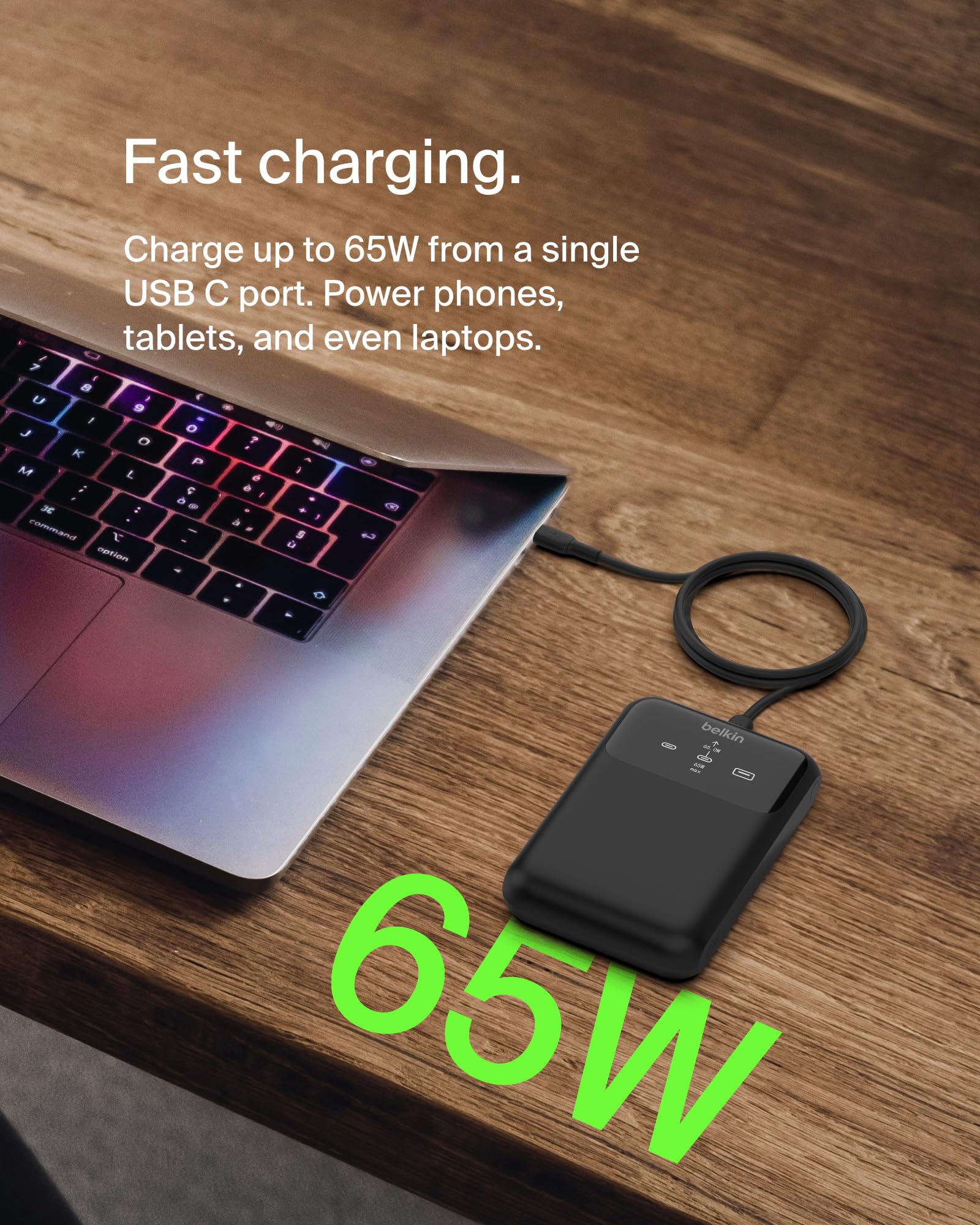 belkin-boostcharge-batterie-externe-20-000-mah-3-ports-65w-usb-c-power-delivery- image 2