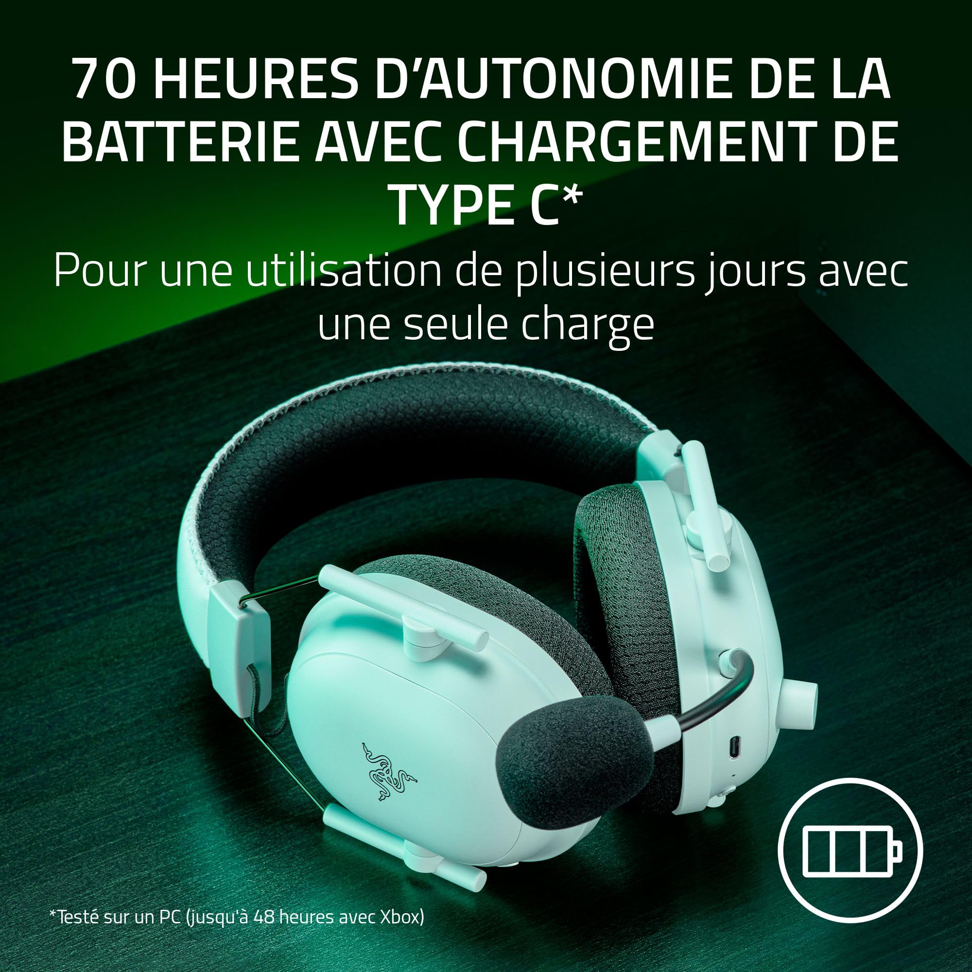 razer-blackshark-v2-pro-xbox-casque-e-sports-sans-fil-hyperspeed-2-4-ghz-pour-xb image 8