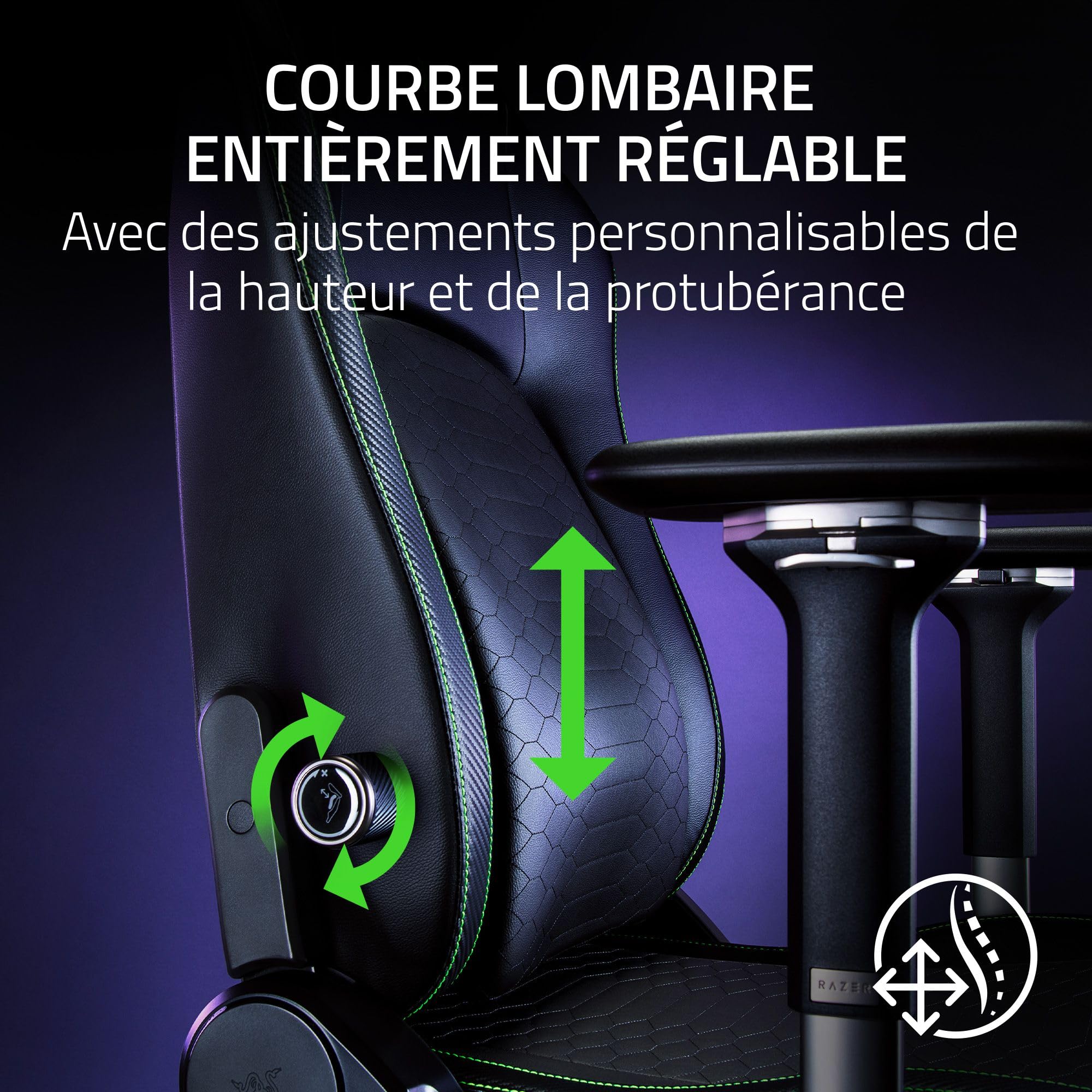 razer-iskur-v2-noir-chaise-gaming-ergonomique-avec-support-lombaire-adaptatif-mo image 4