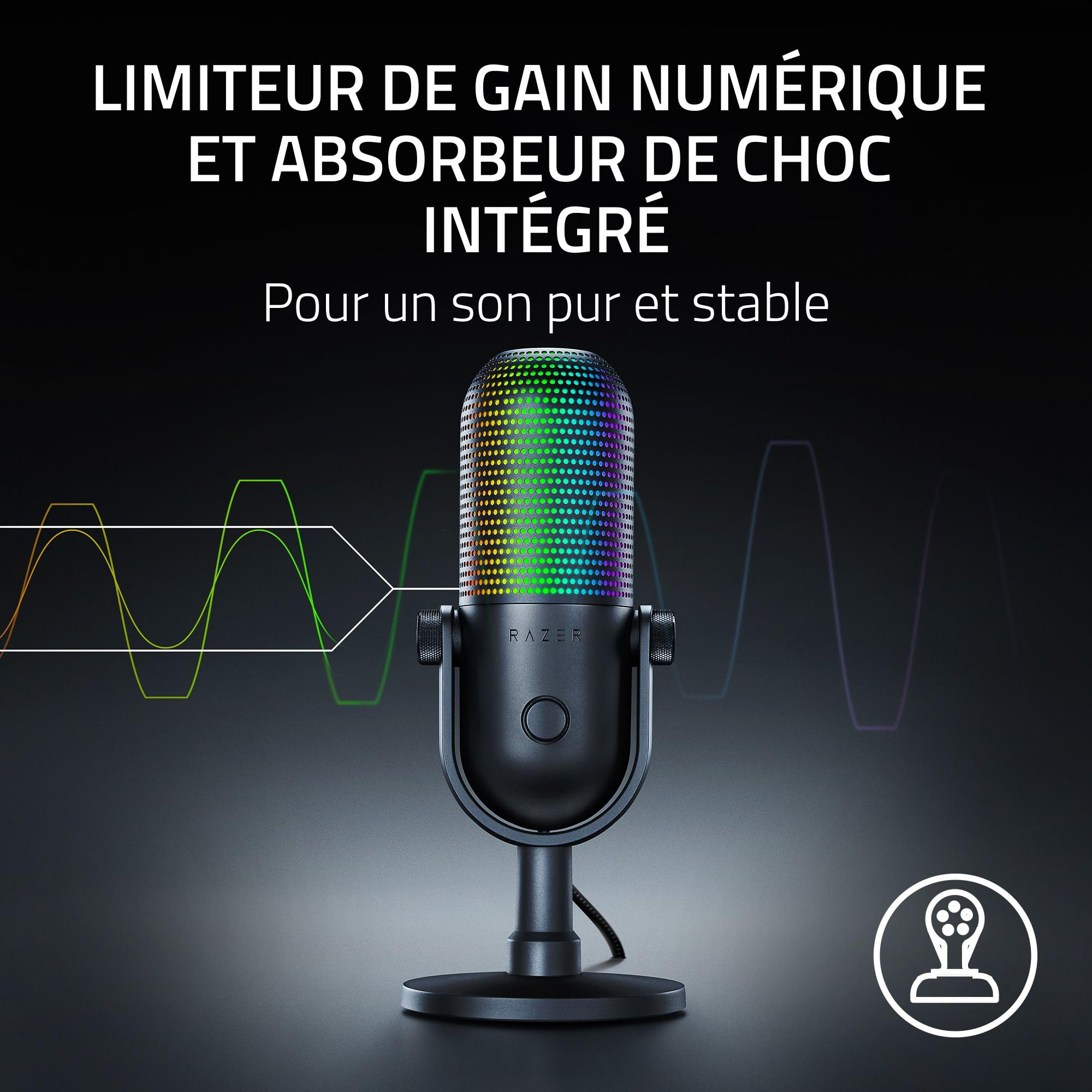 razer-seiren-v3-chroma-micro-usb-streaming-rgb-avec-tap-to-mute-capsule-supercar image 5