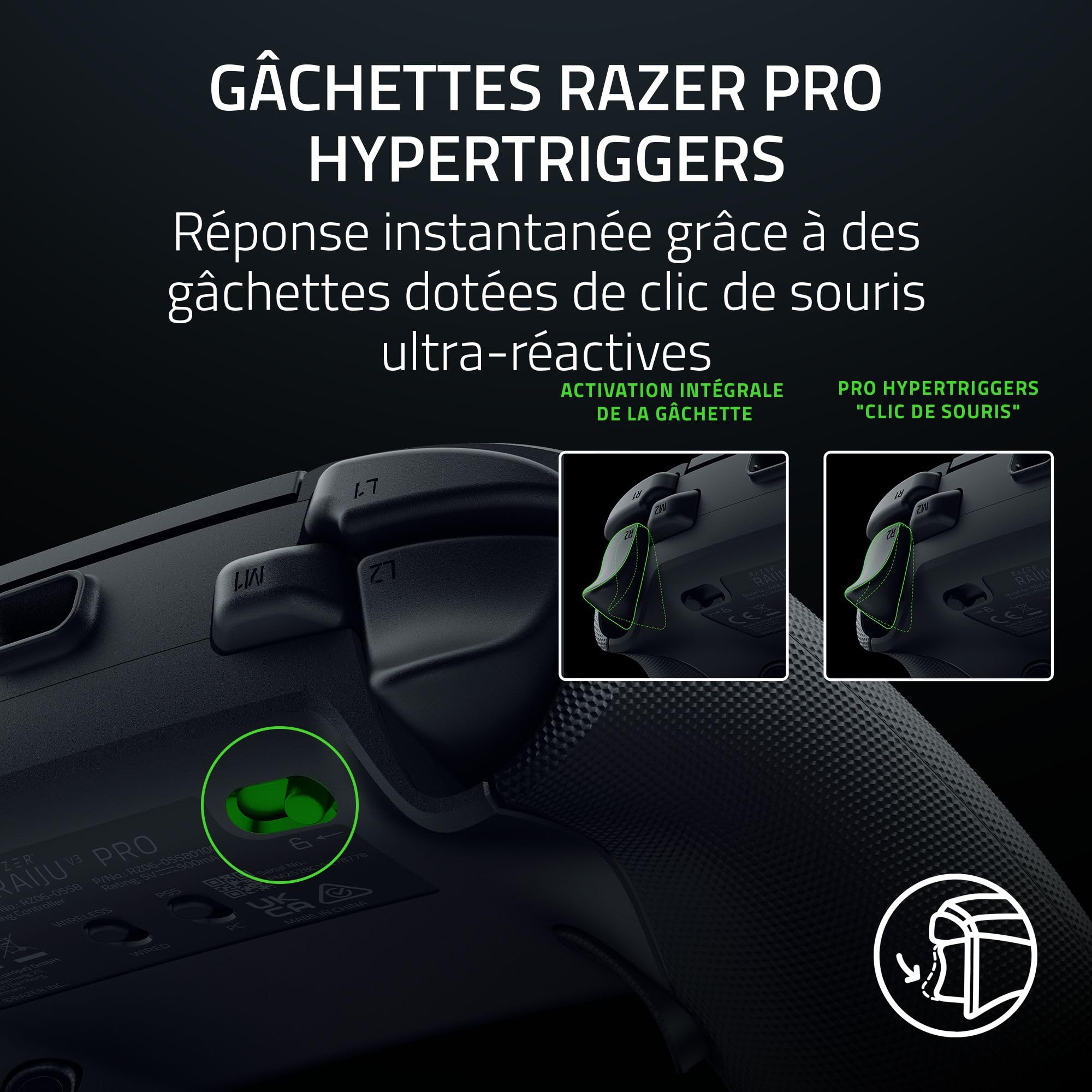 razer-raiju-v3-pro-manette-sans-fil-e-sport-ps5-et-pc-4-boutons-arri-re-amovible image 6
