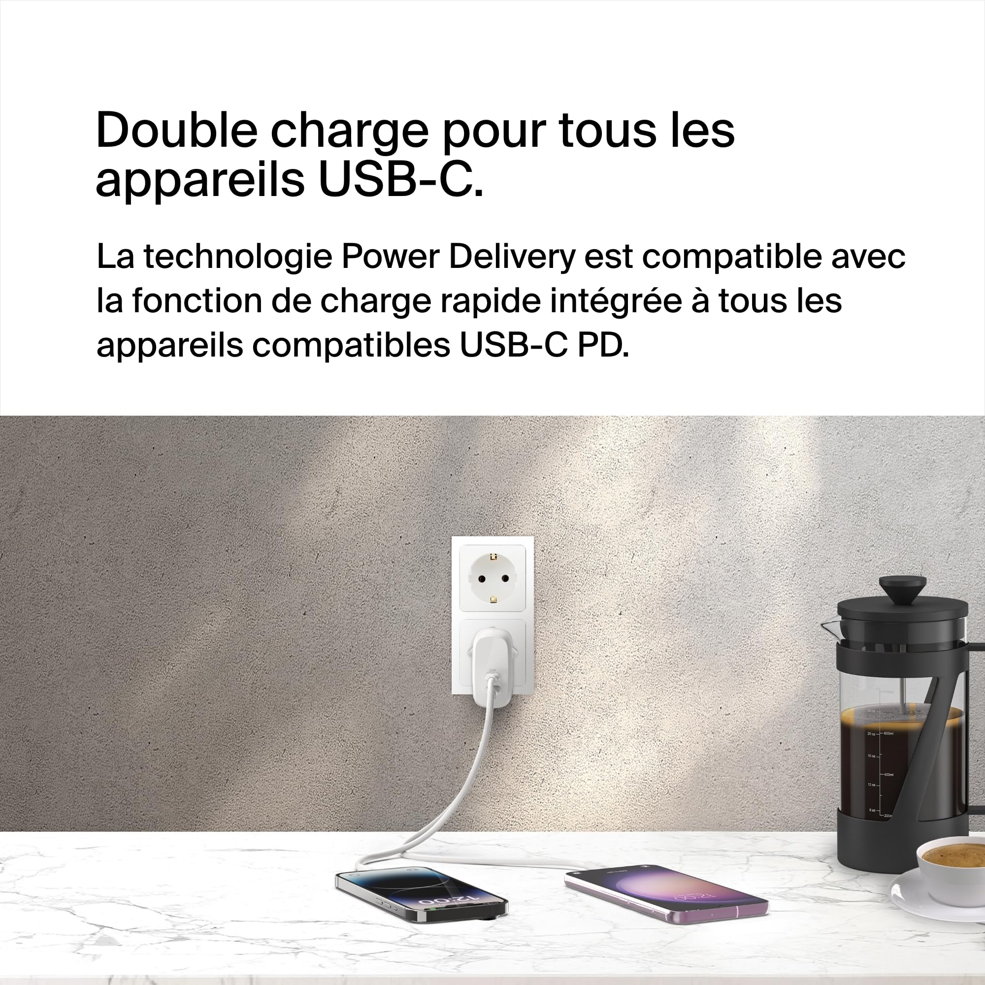 belkin-boostcharge-chargeur-secteur-double-port-usb-c-60-w-pps-pd-30-w-par-port- image 3
