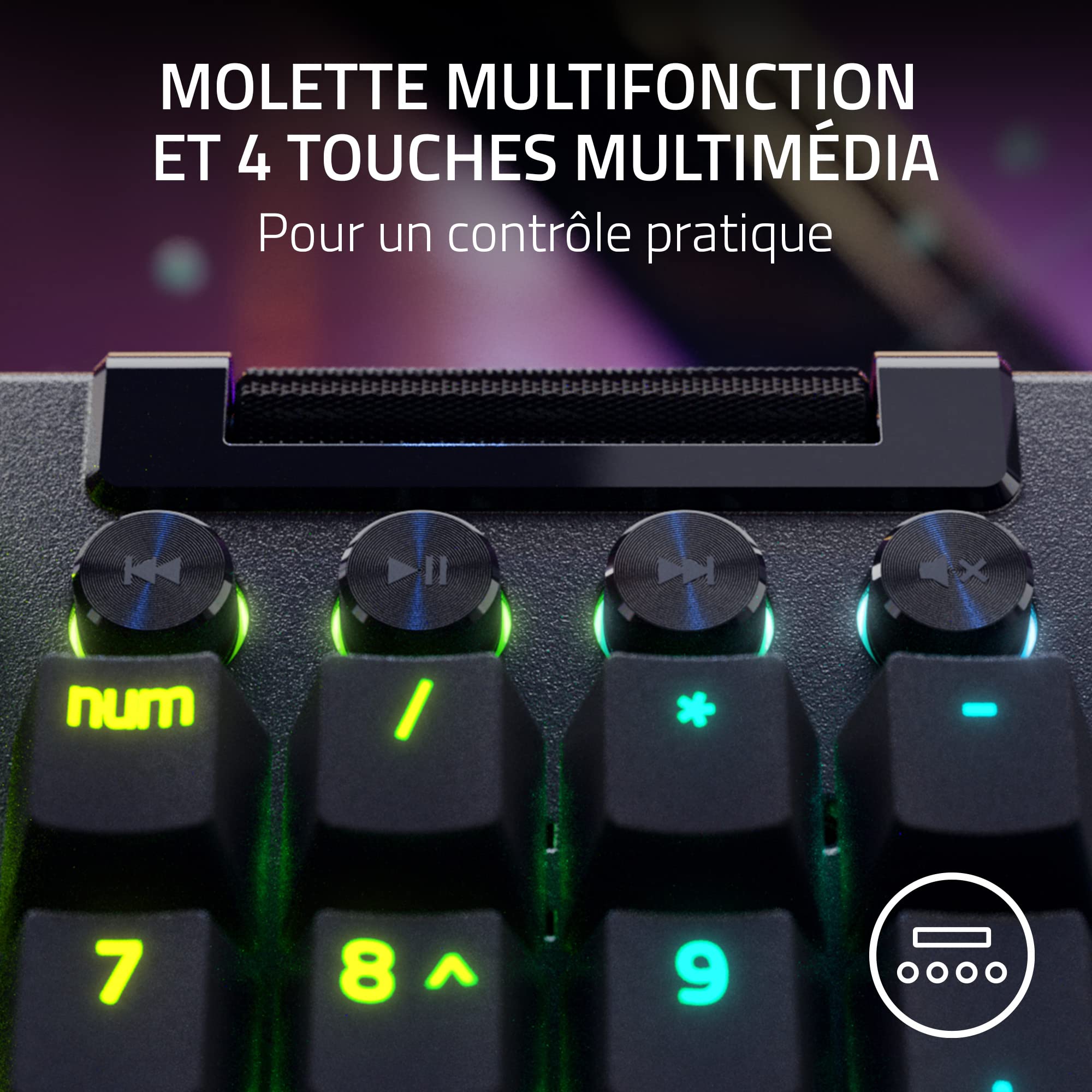 razer-blackwidow-v4-pro-switches-jaune-clavier-gaming-m-canique-azerty-avec-snap image 7