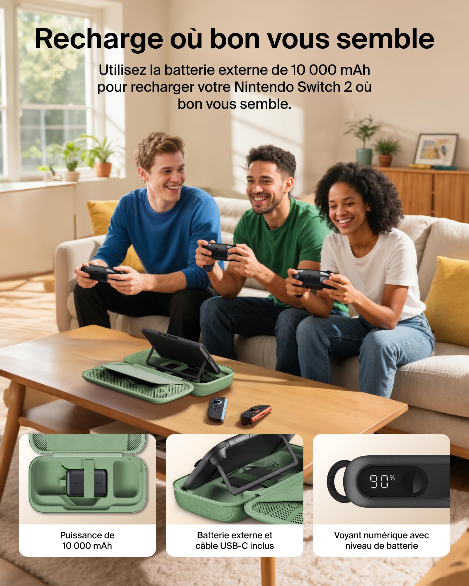 belkin-gaming-pochette-de-rangement-avec-batterie-externe-10-000-mah-30w-pour-ni image 3