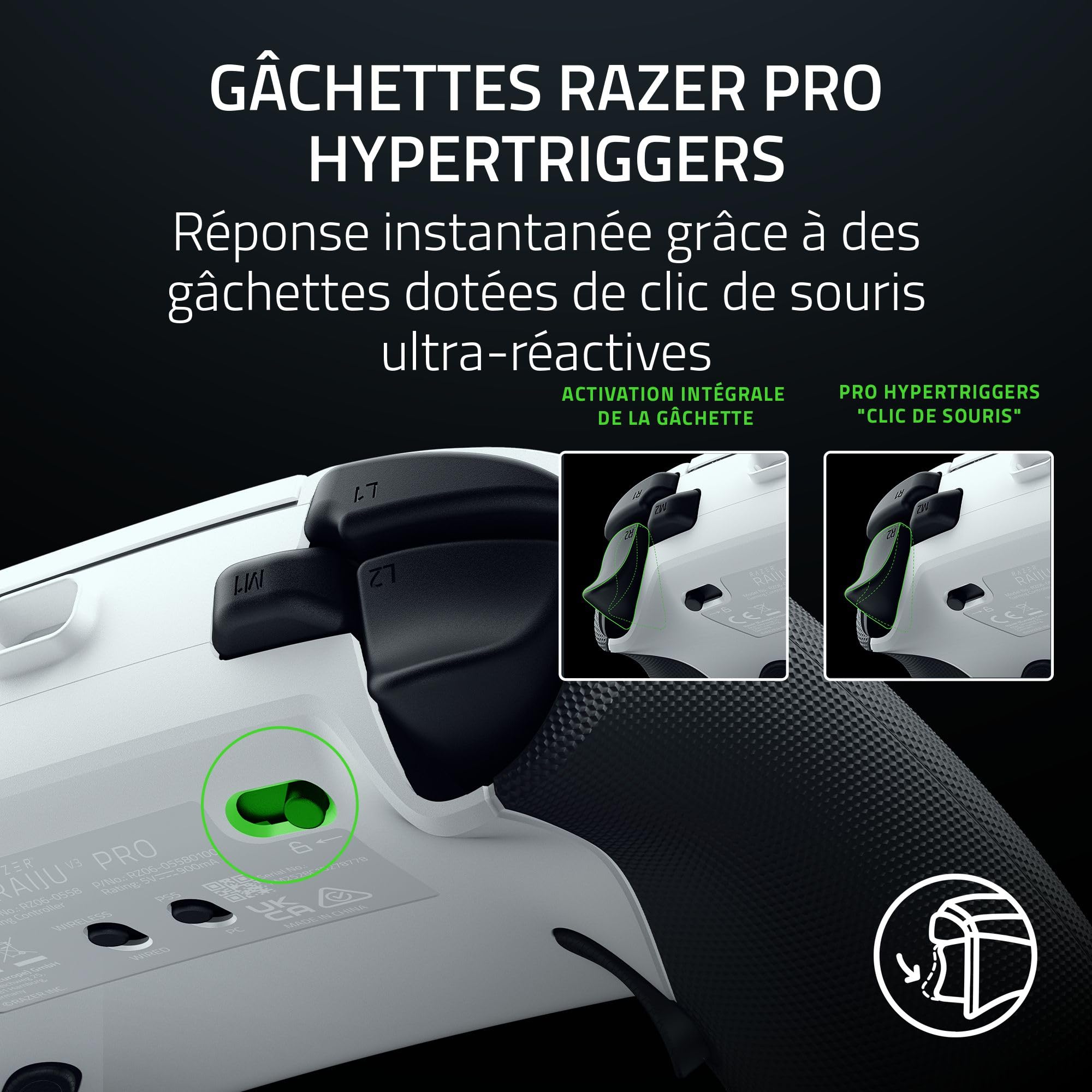 razer-raiju-v3-pro-manette-sans-fil-esport-sous-licence-ps5-et-pc-4-boutons-amov image 5