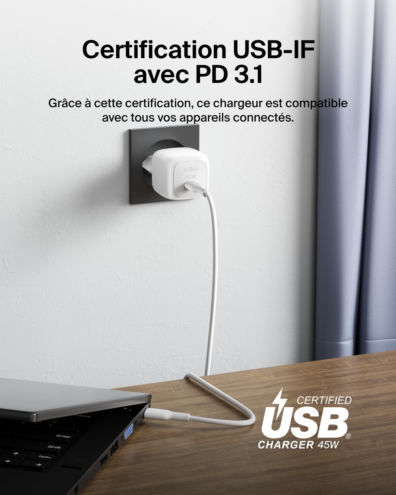 belkin-boostcharge-chargeur-secteur-compact-45w-usb-c-pd-3-1-blanc-iphone-16-gal image 5