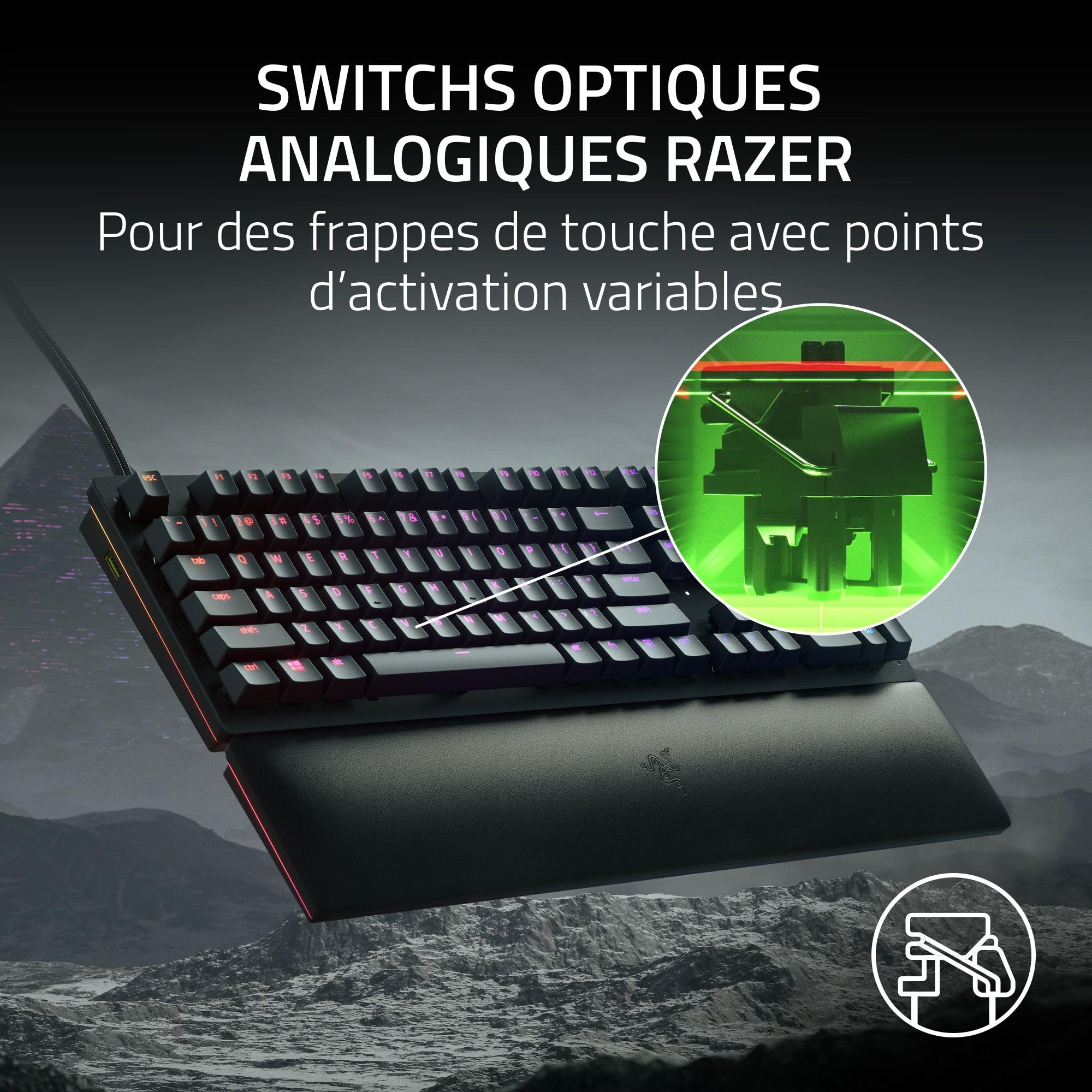 razer-huntsman-v2-analog-clavier-gamer-optique-avec-switches-optiques-analogique image 2