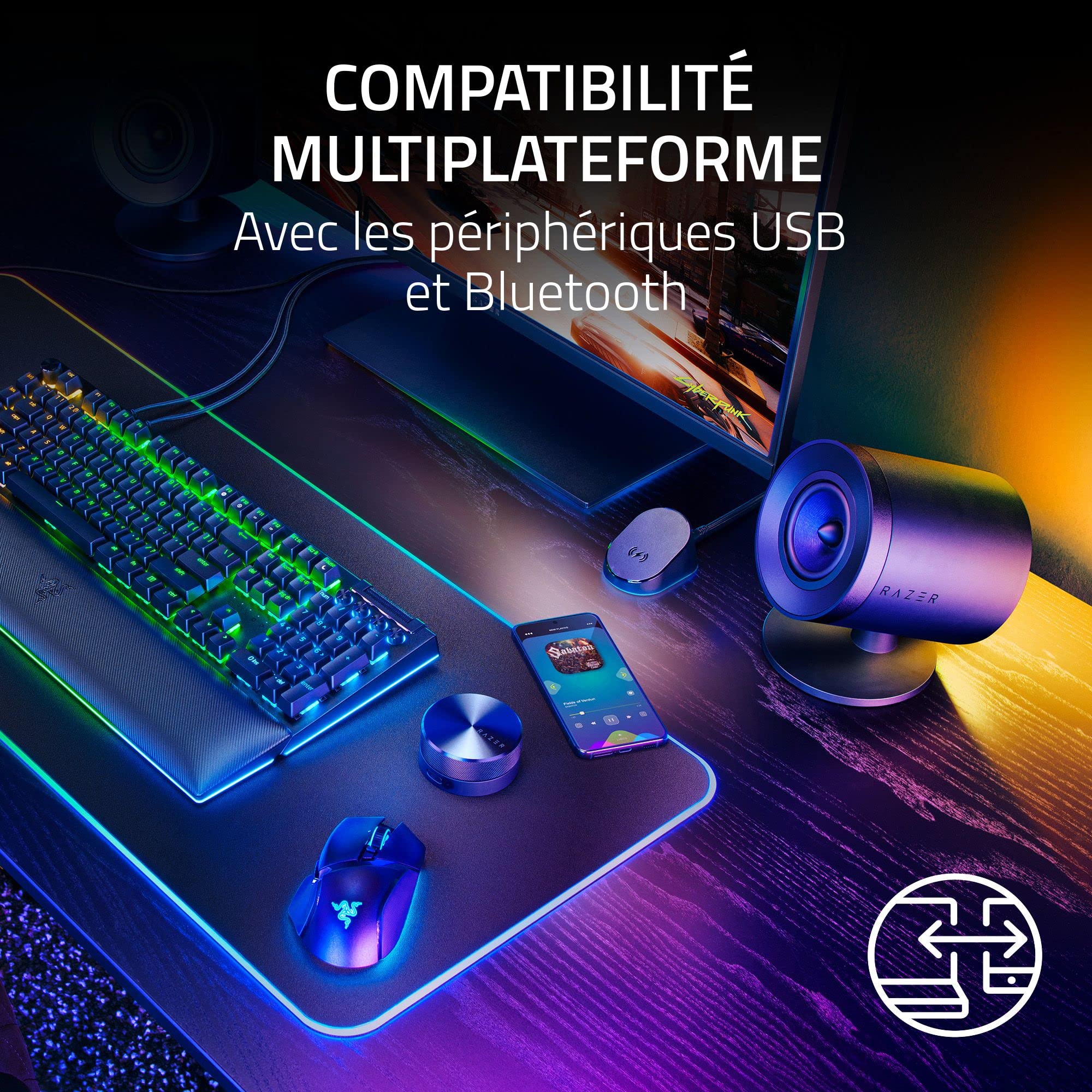 razer-nommo-v2-pro-syst-me-d-enceintes-gaming-2-1-large-bande-avec-caisson-de-ba image 7